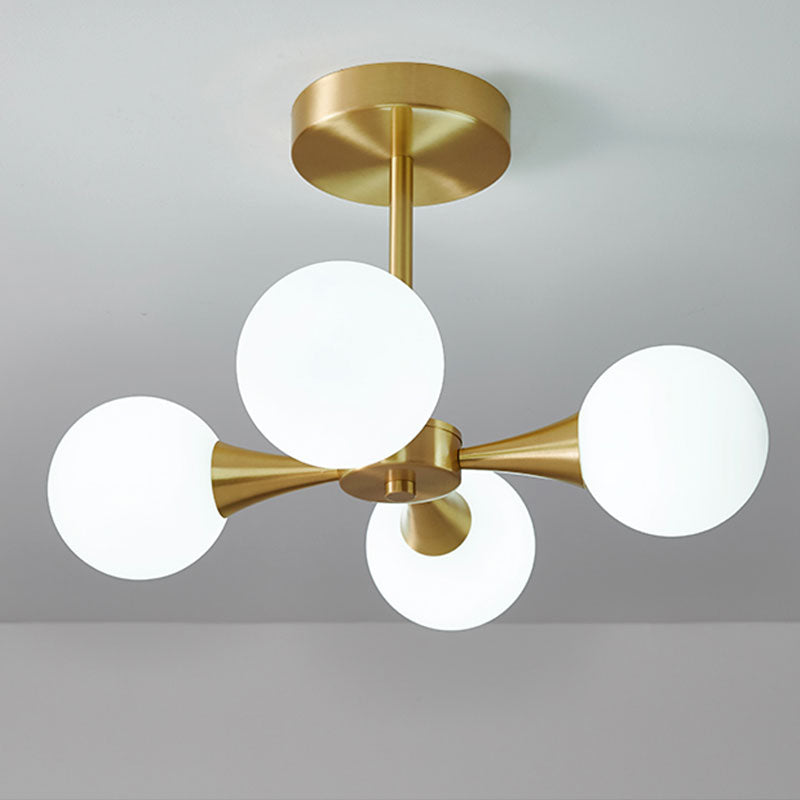 Valentina Contemporary Flush Mount Ceiling Light, Glass Bubble - Neutralighting