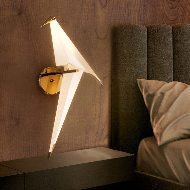 Arisha Wall Lamp Bird Vintage/Art-Deco, Metal/Acrylic, Bedroom - Neutralighting