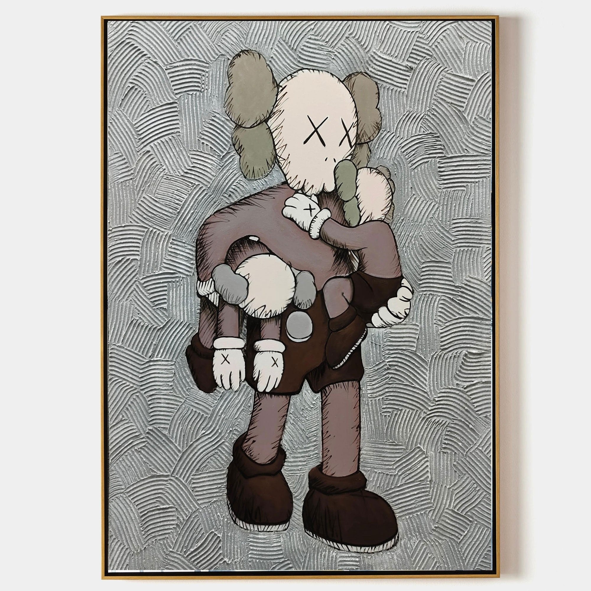Wall Art Vertical Textured Cartoon Character Scene