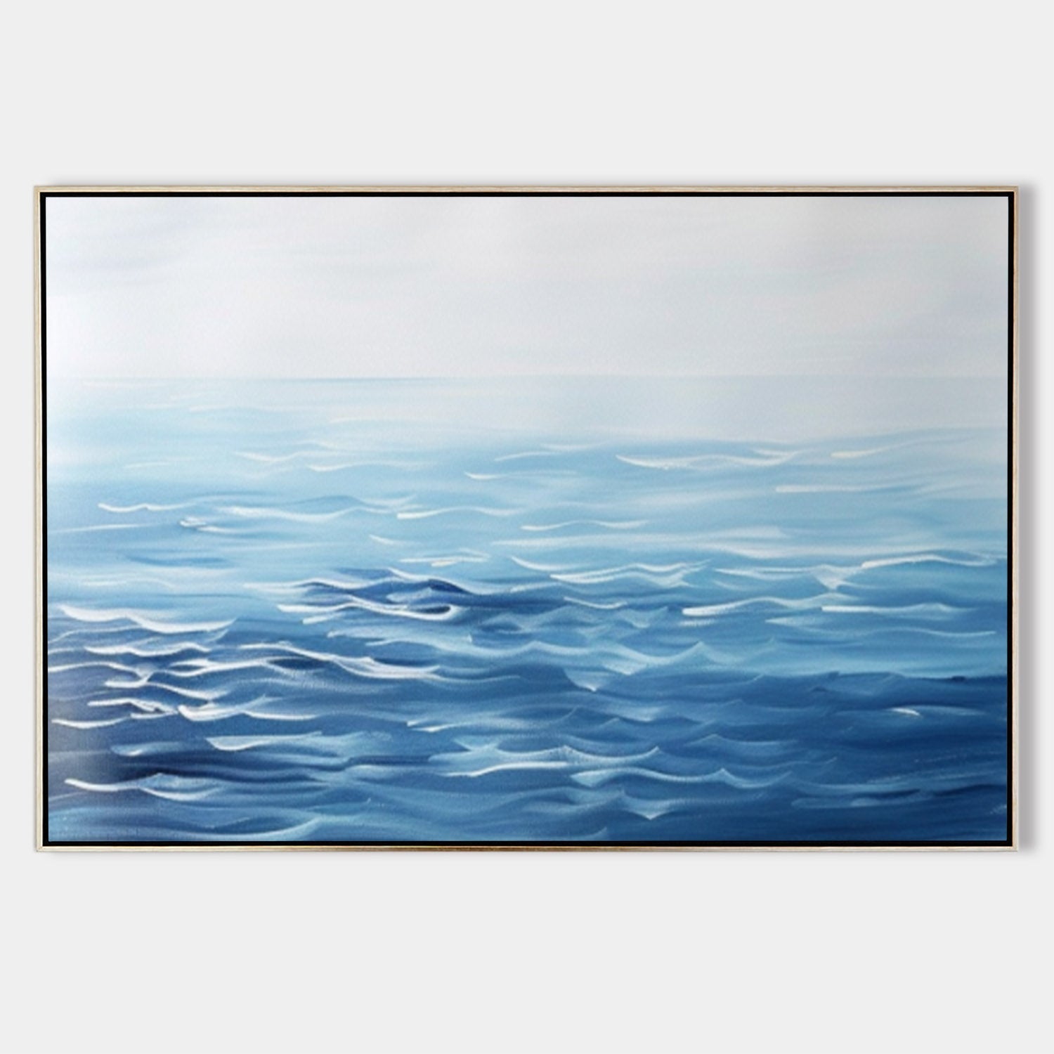 Blue Ocean Wave Horizontal Canvas Wall Art
