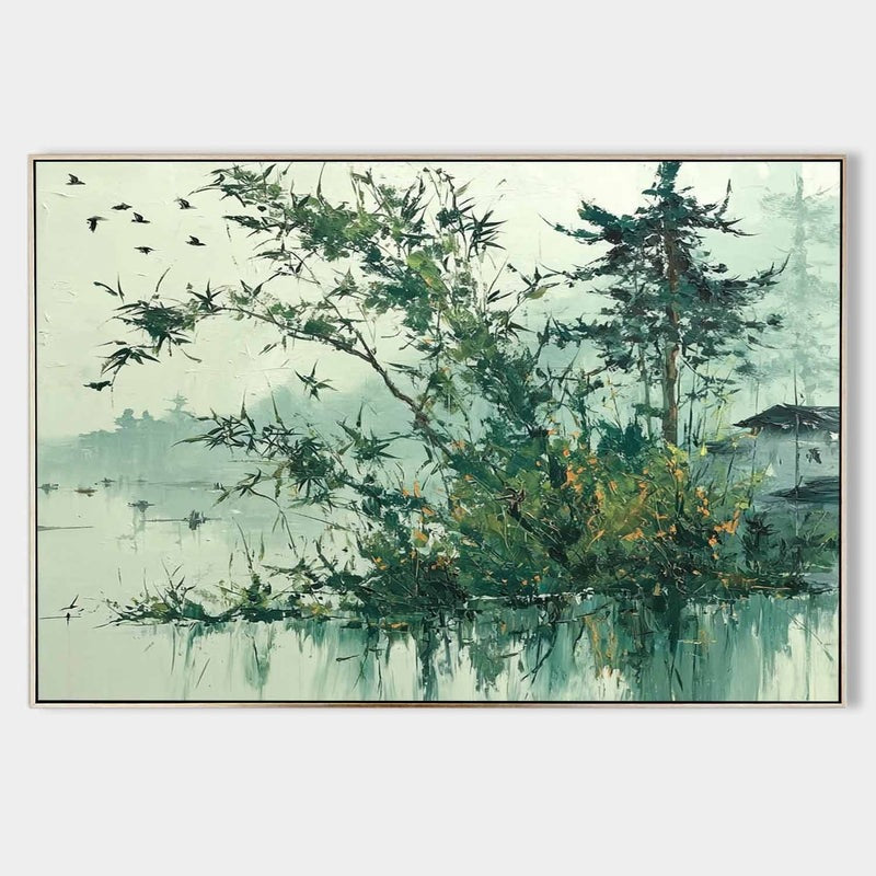 Wall Art Lake Landscape Painting