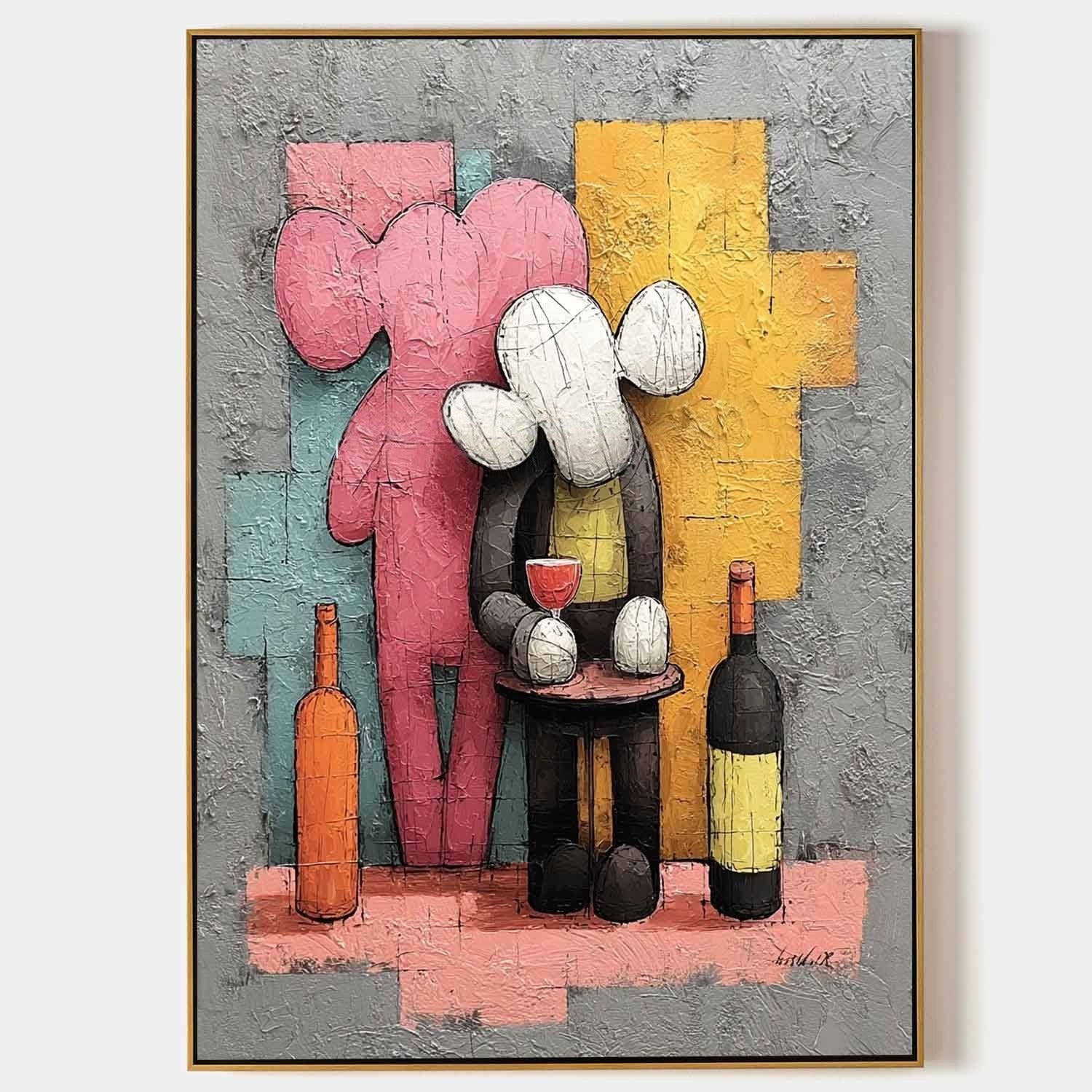 Wall Art Vertical Pop Art Cartoon Character Scene Playful