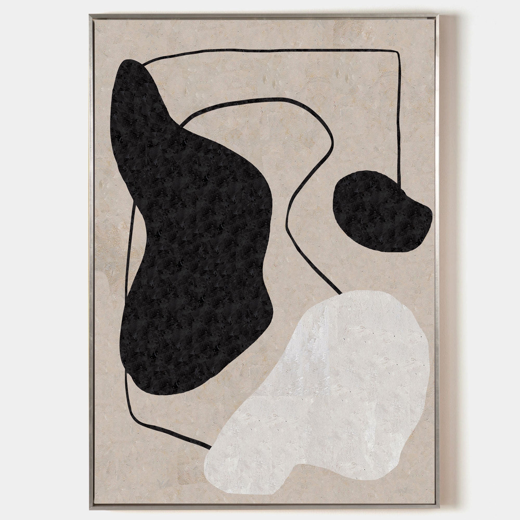 Beige Minimalist Abstract Painting ABAV196 - Neutralighting