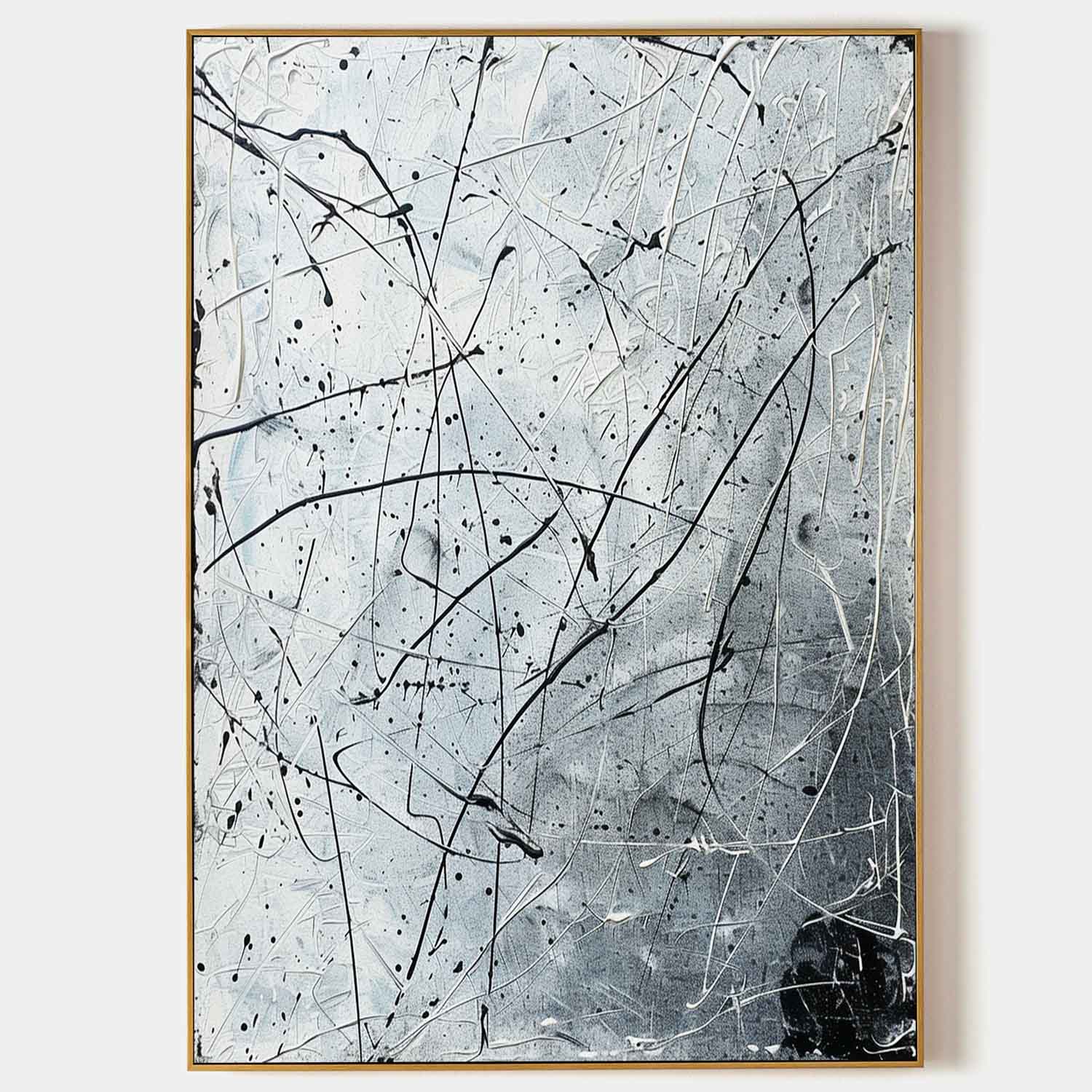 Wall Art Overlapping Organic Forms Gray Dynamic