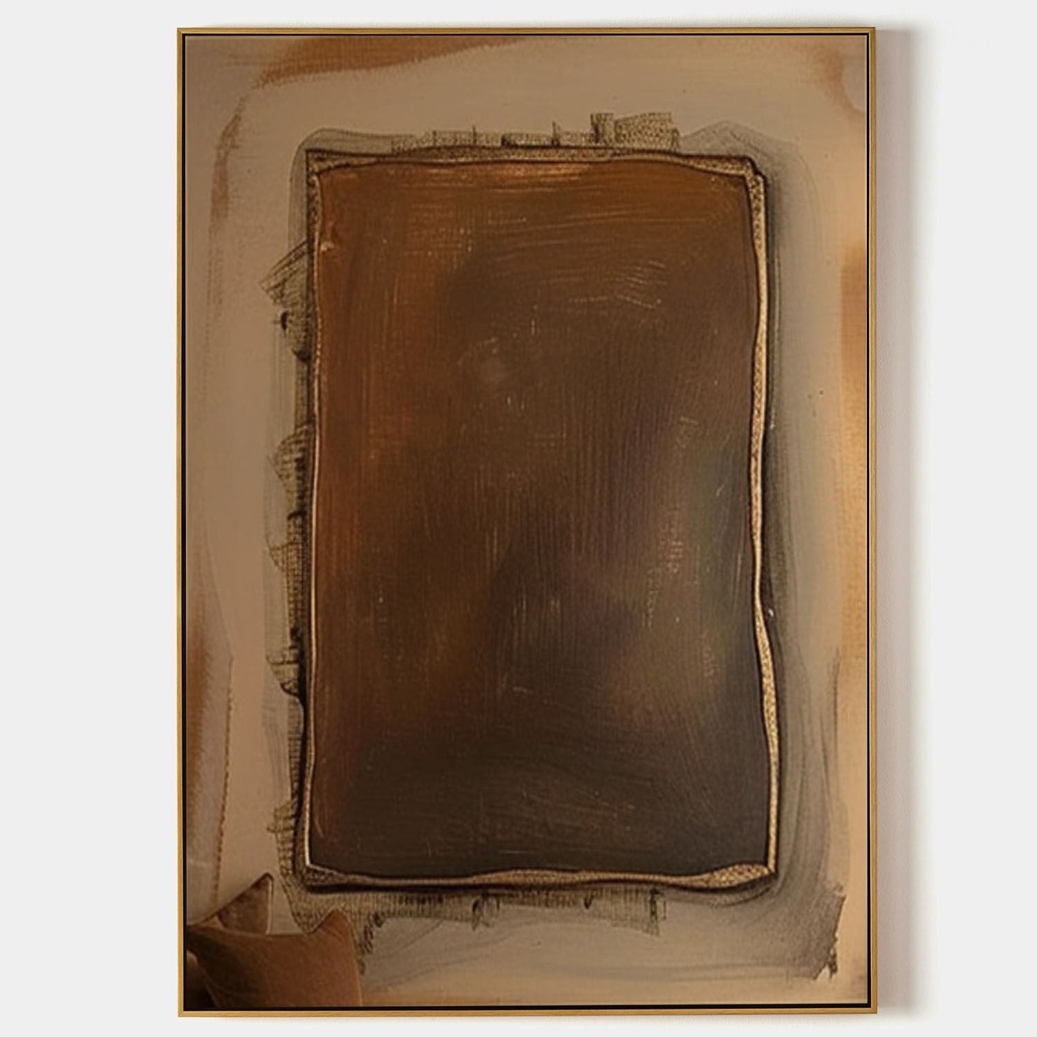 Wall Art Warm Textured Bronze Framed