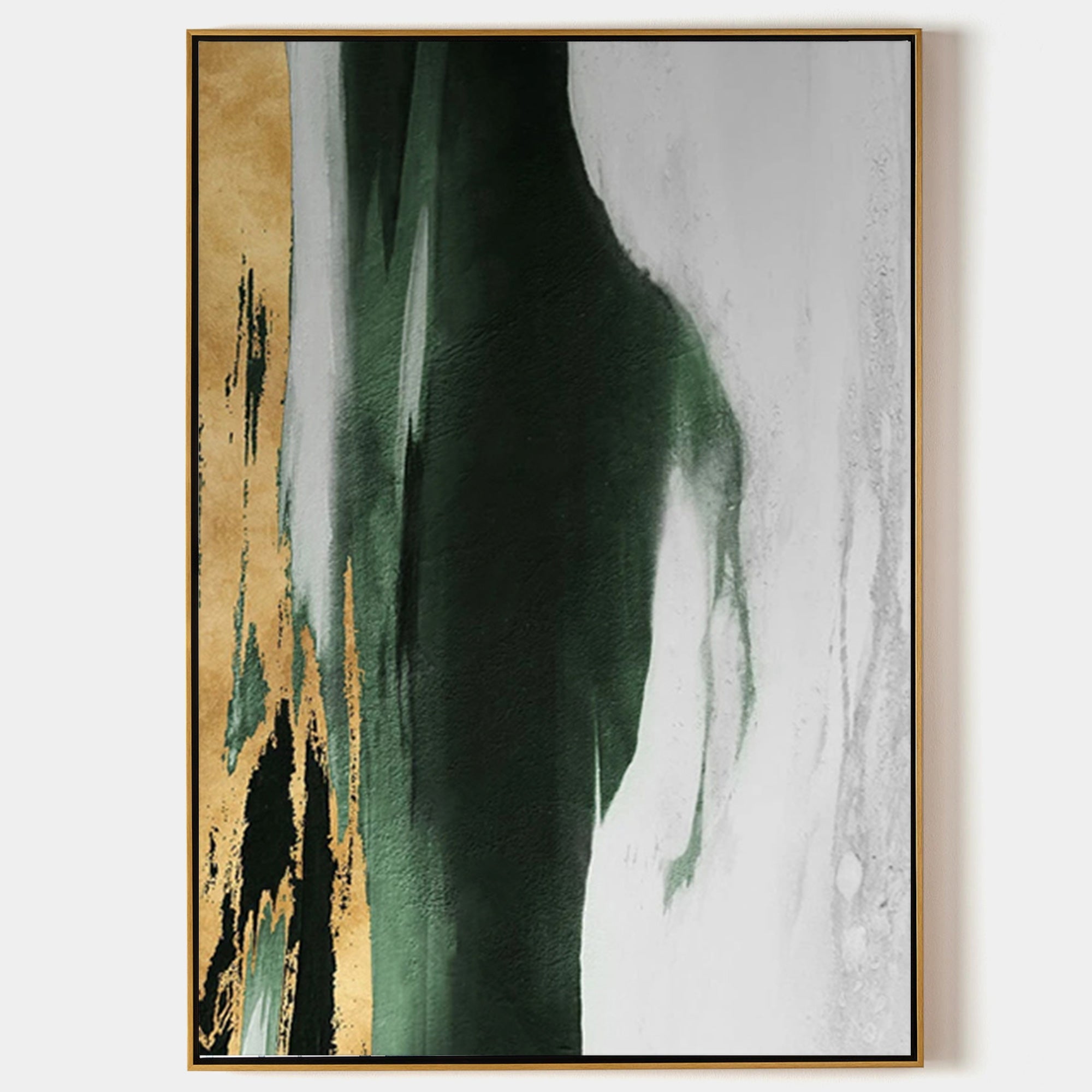 Green And Gold Abstract Painting