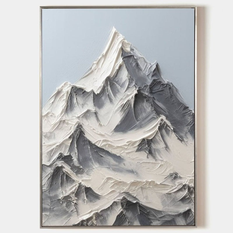 Snowy Alpine Mountain Art Painting