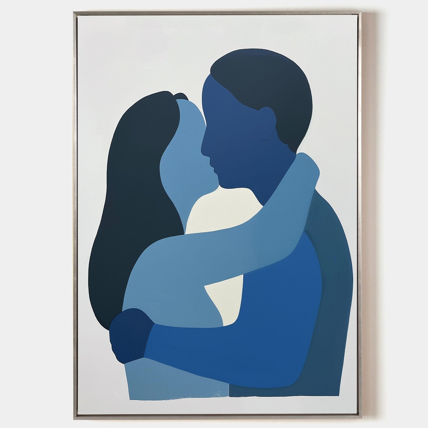 Almost a Kiss Couple Painting