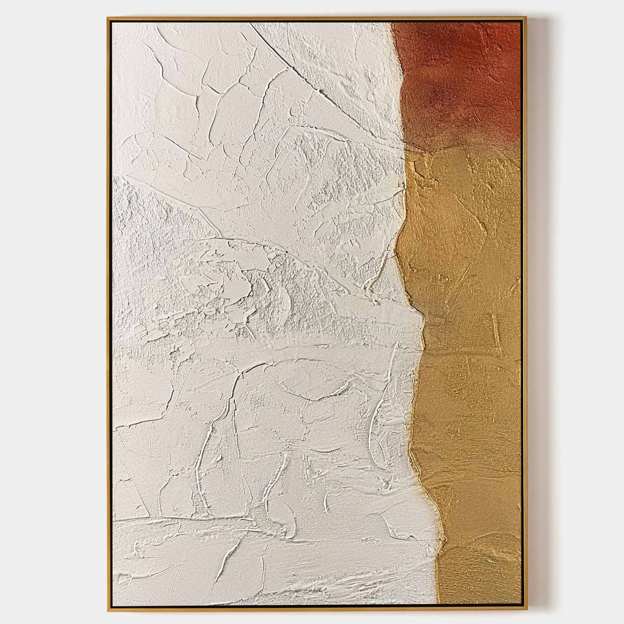 Terracotta Textured Abstract Oil Painting