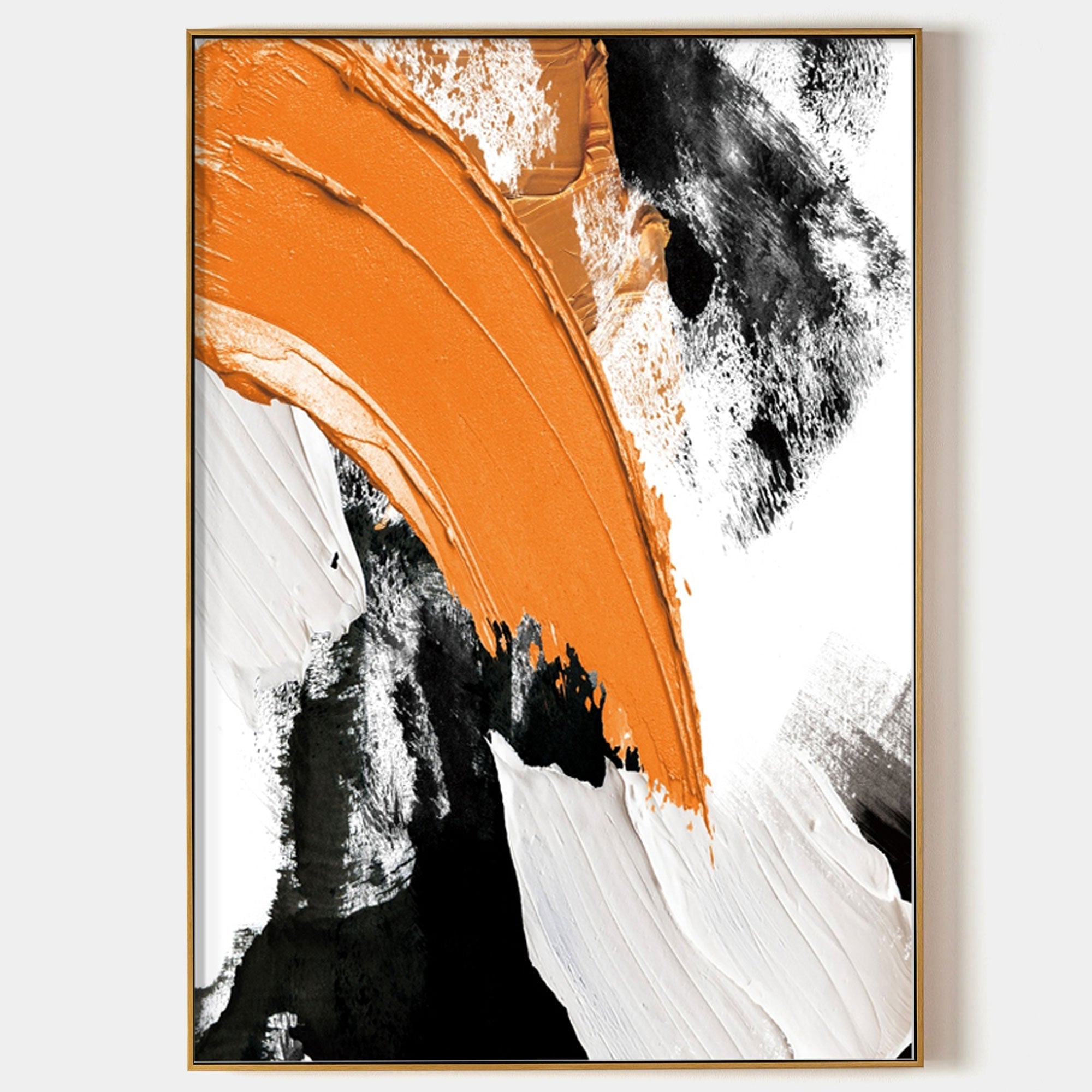 Yellow And Black Abstract Painting ABAV127 - Neutralighting