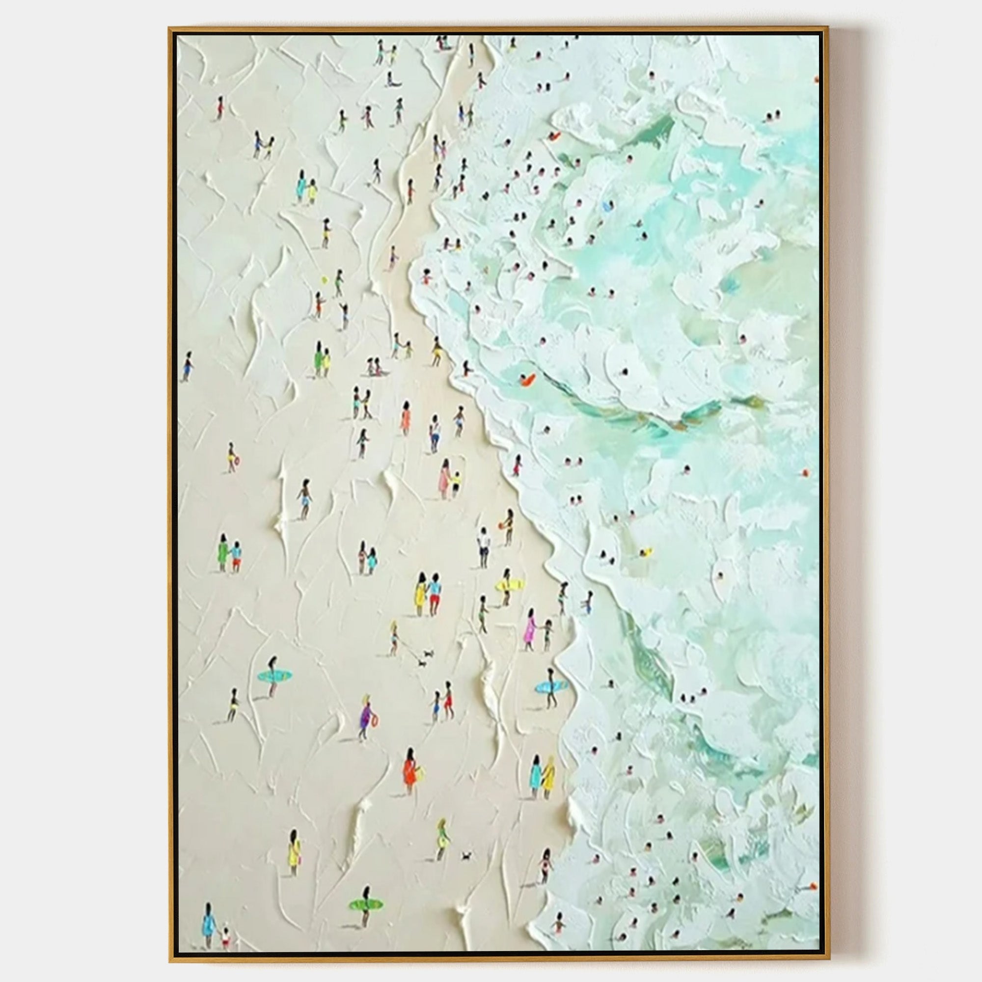 Wall Art Beach Scene Wave Modern Summer