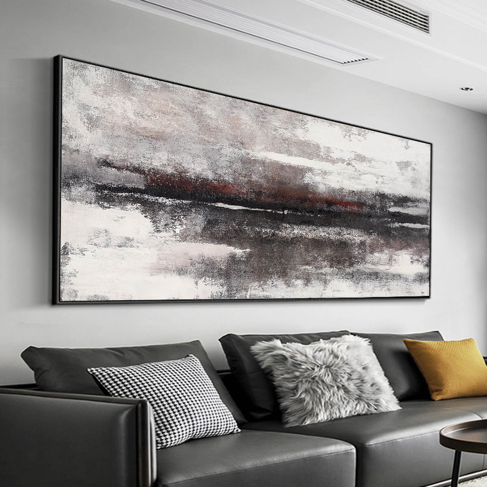 Black And White Beach Painting