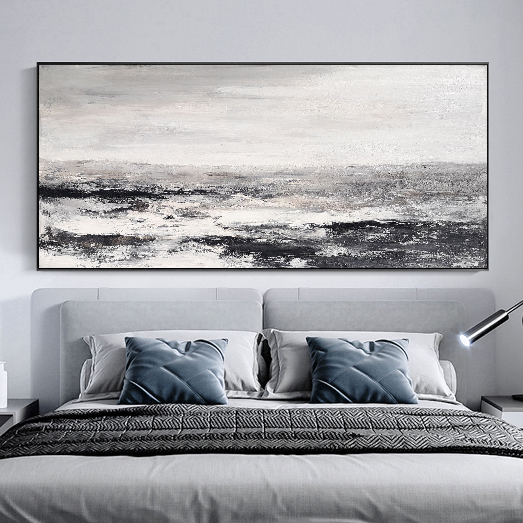 Black And White Beach Painting