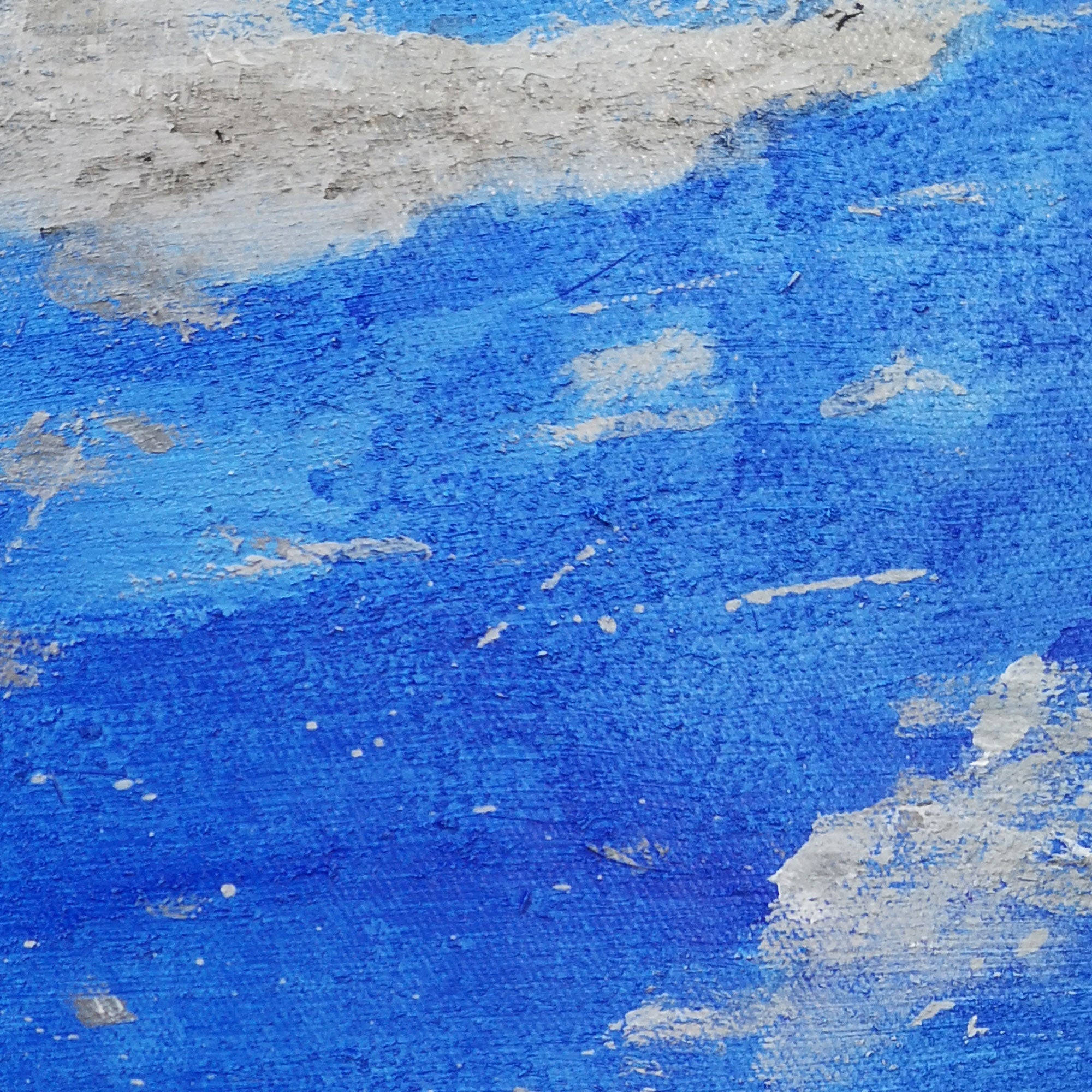 Blue Abstract Ocean Texture Painting