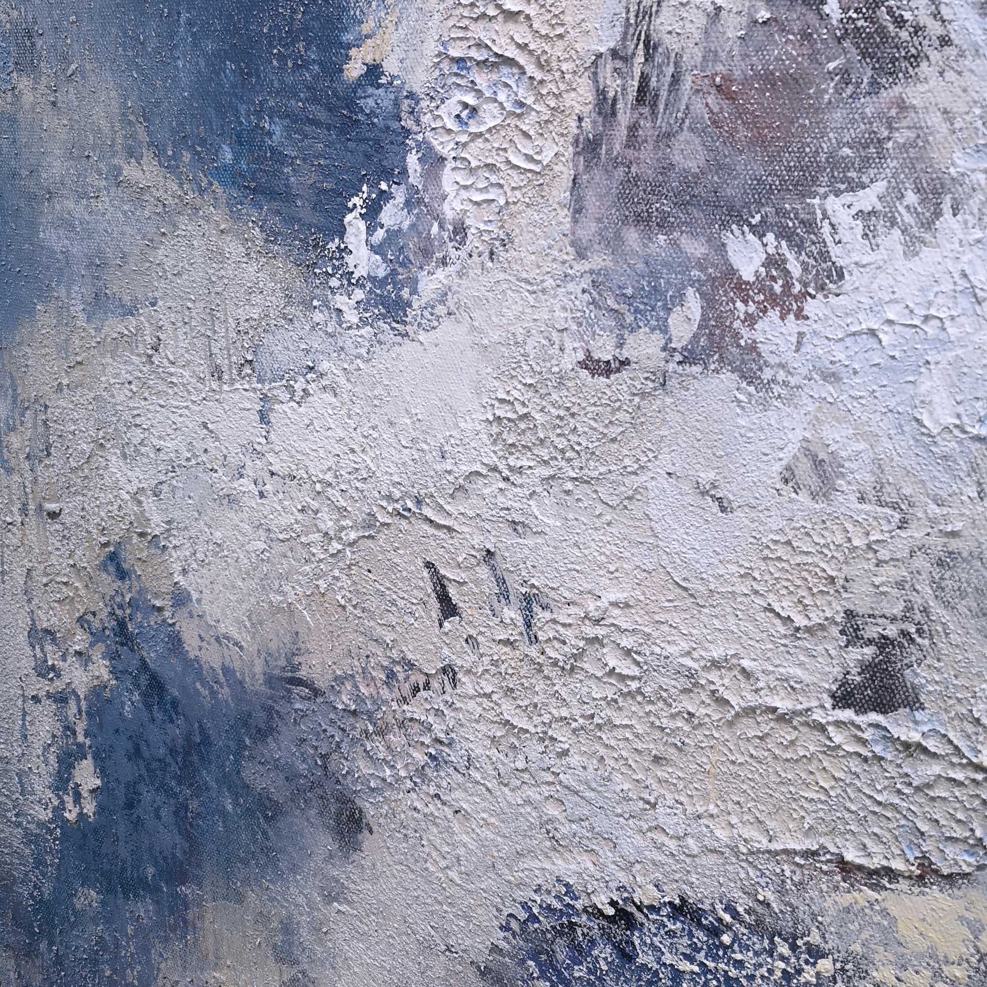 Square Blue Abstract Painting