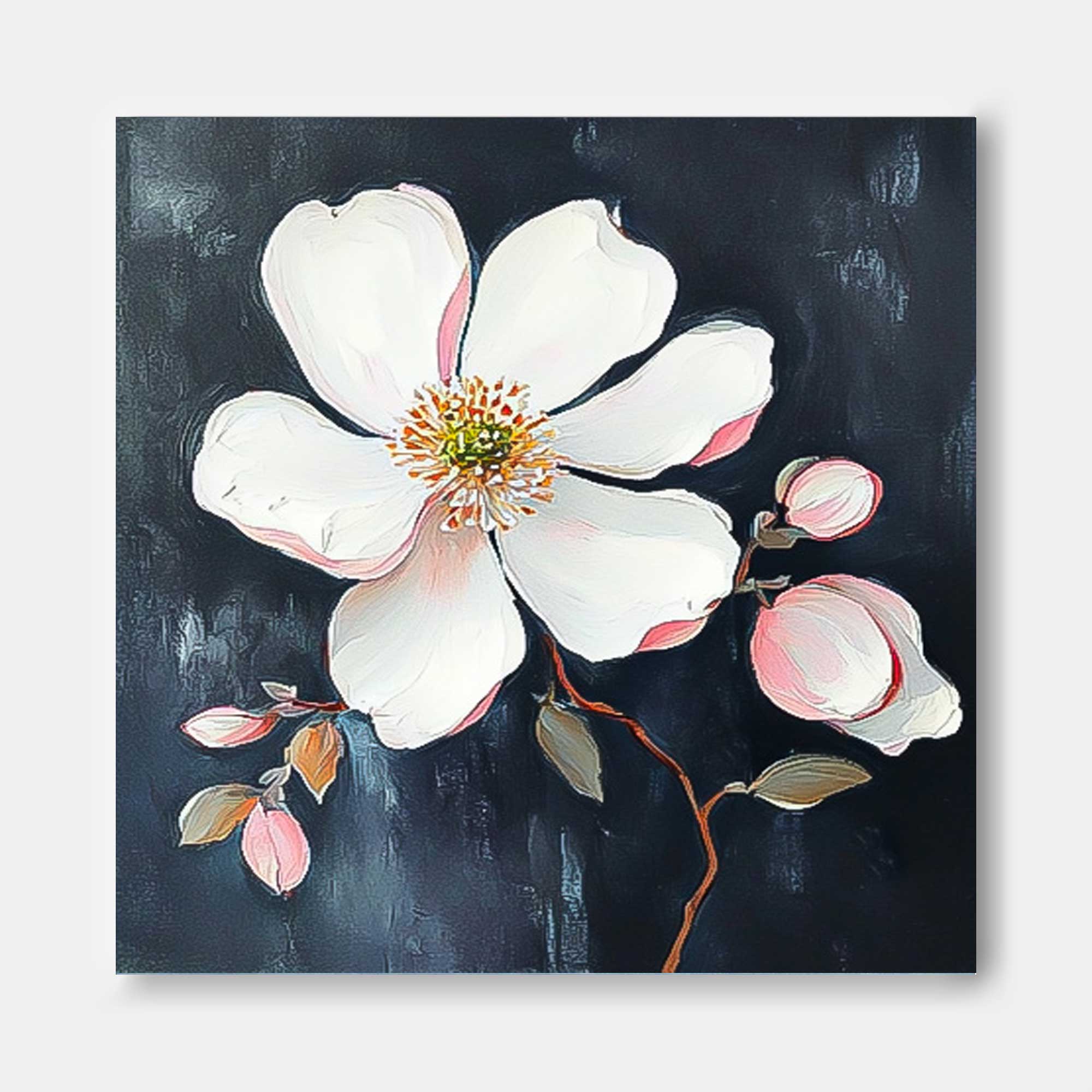 Wall Art Impasto Flower Romantic Artistic