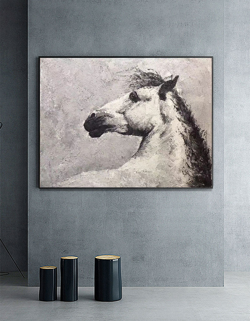 Gray Horse Abstract Art ANH21 - Neutralighting