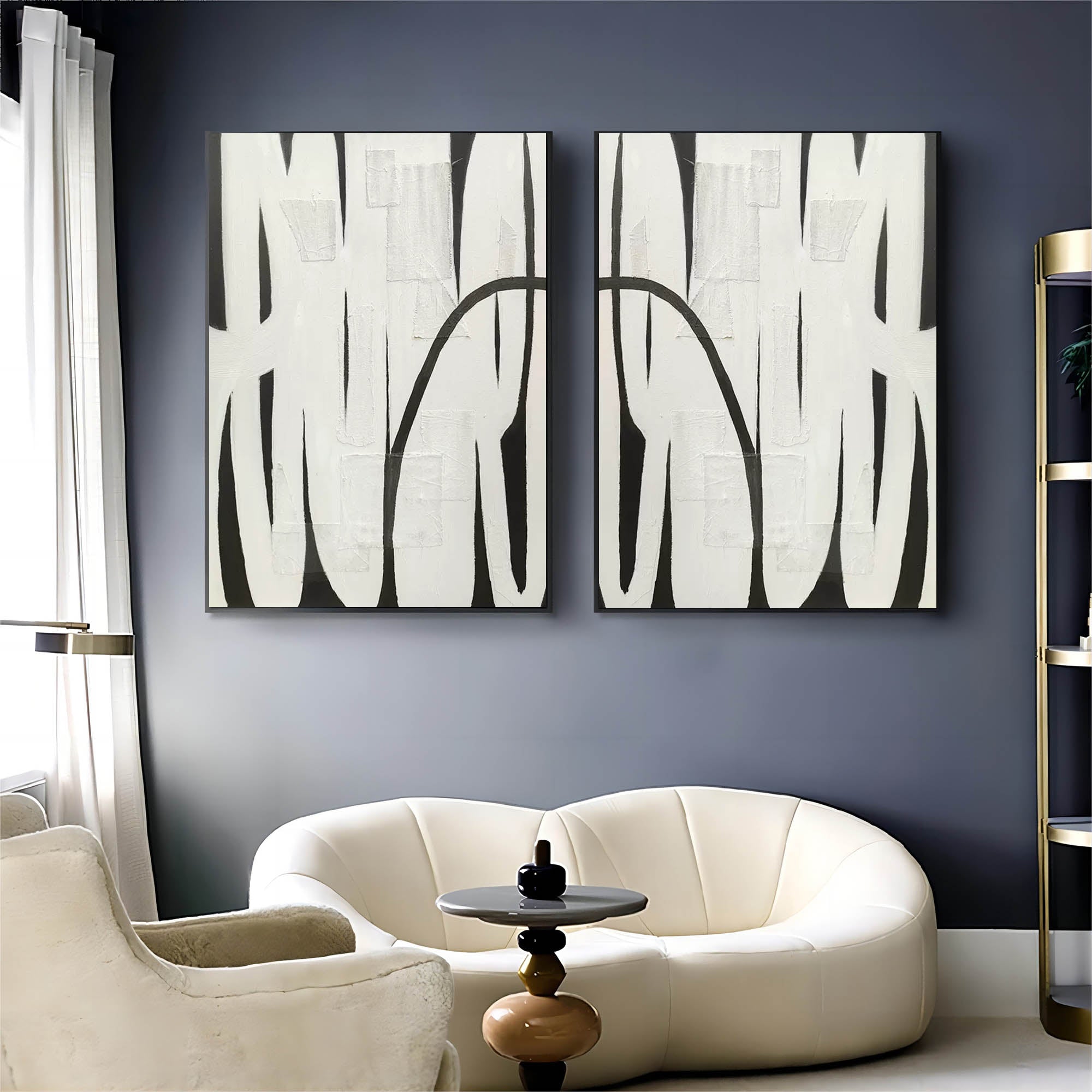 Wall Art Abstract Minimalist Modern Geometric