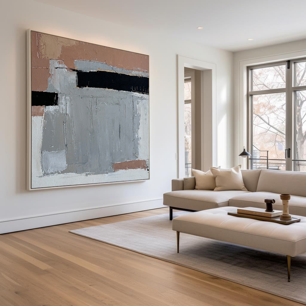 Brown Black Modern Abstract Wall Art