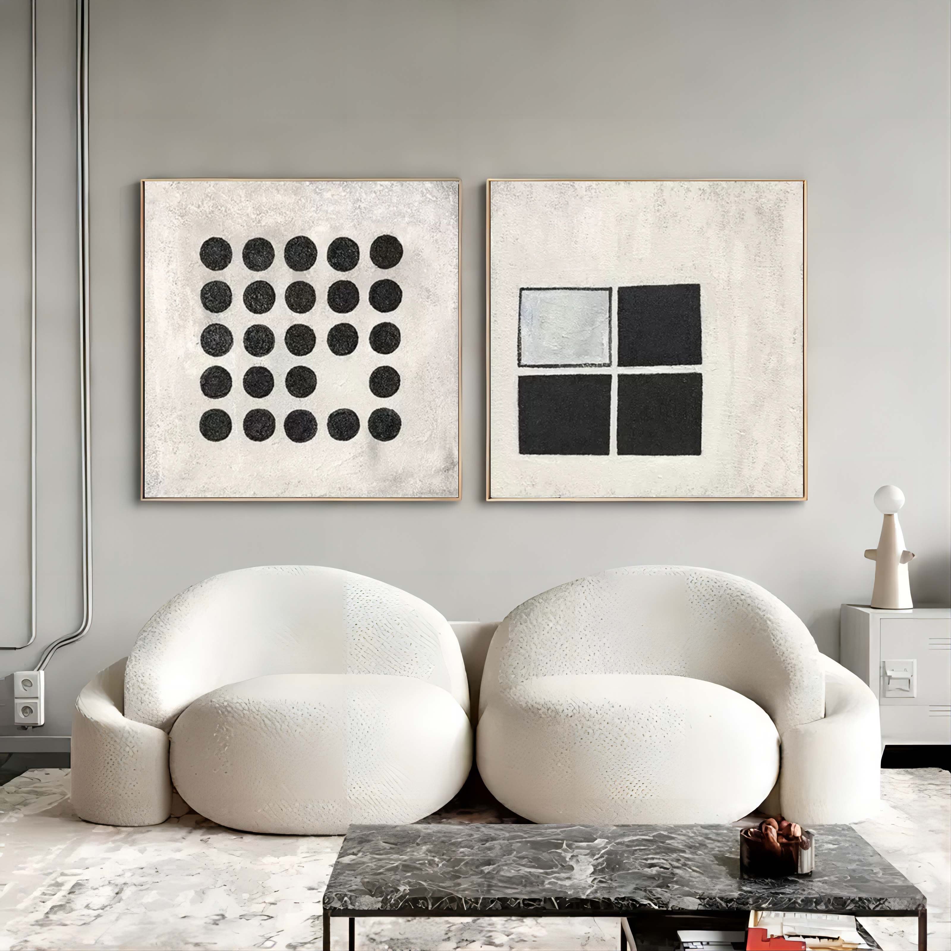 Wall Art Abstract Geometric Modern Serene