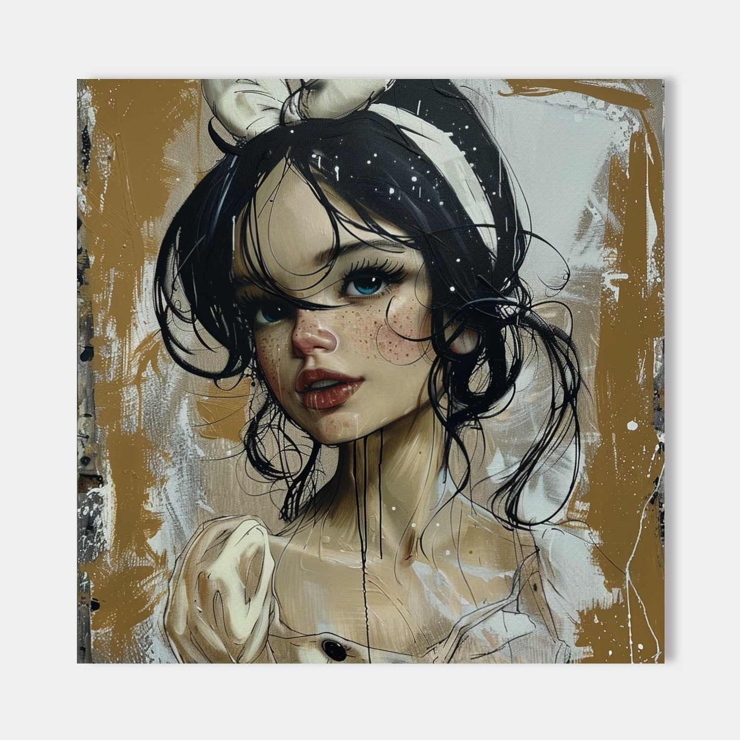 Wall Art Textured Expressive Brushstroke