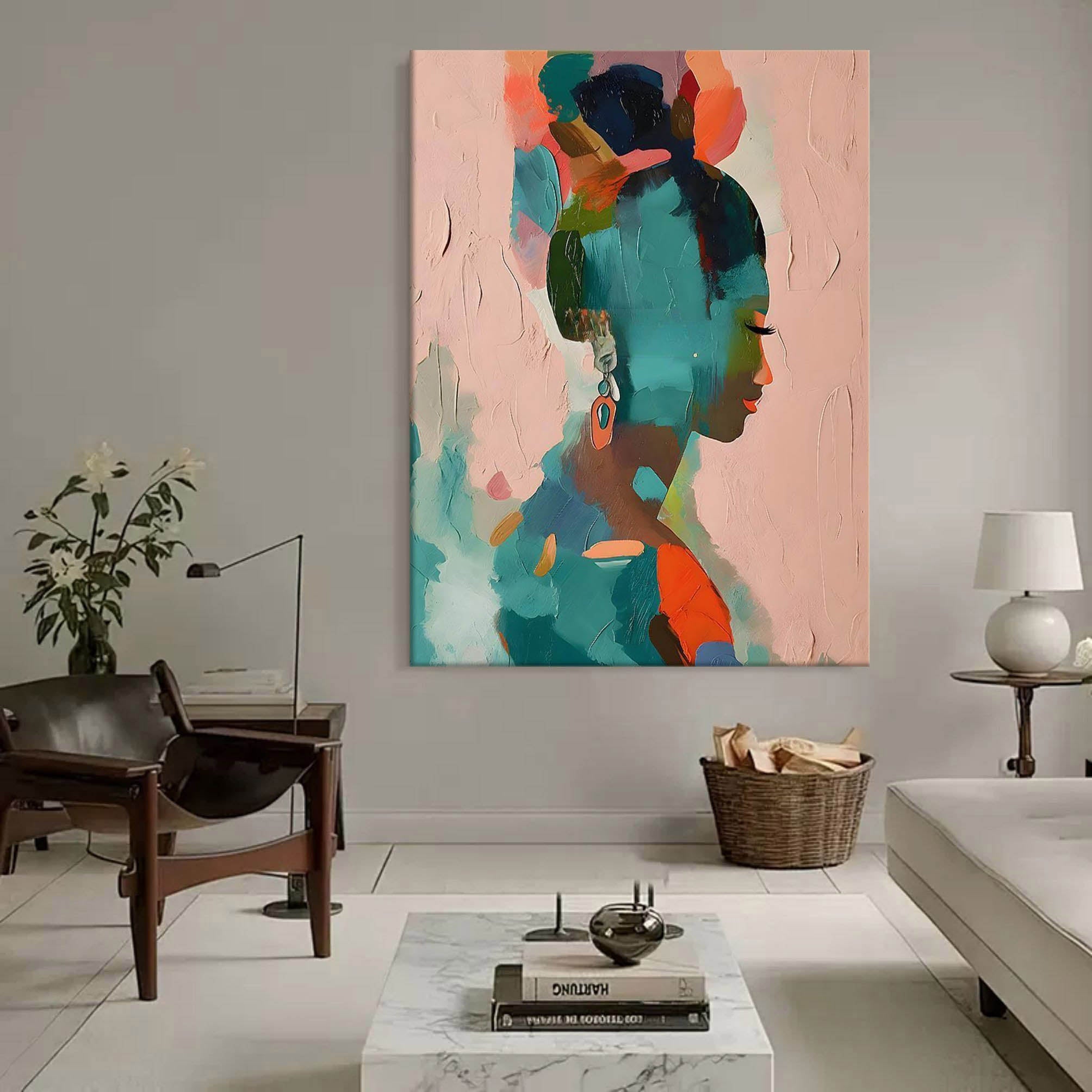 Wall Art Colorful Silhouette Vibrant Abstract