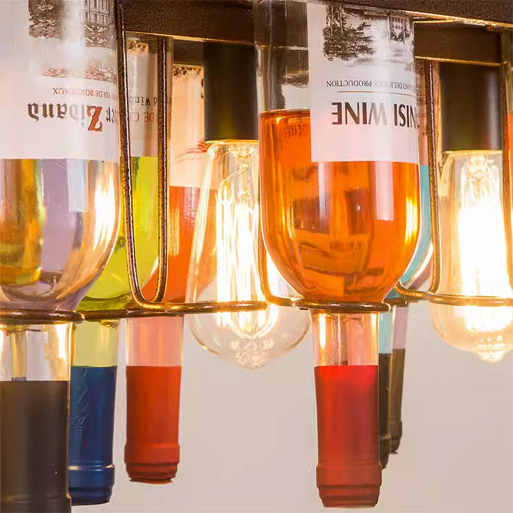Austin Art-Deco Wine Bottle Glass Pendant Light Rust - Neutralighting