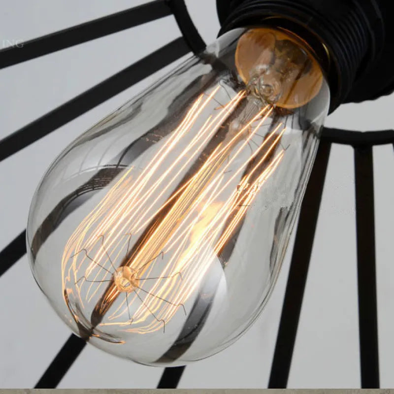 Epoch Retro Rope Metal Pendant Light, Black - Neutralighting