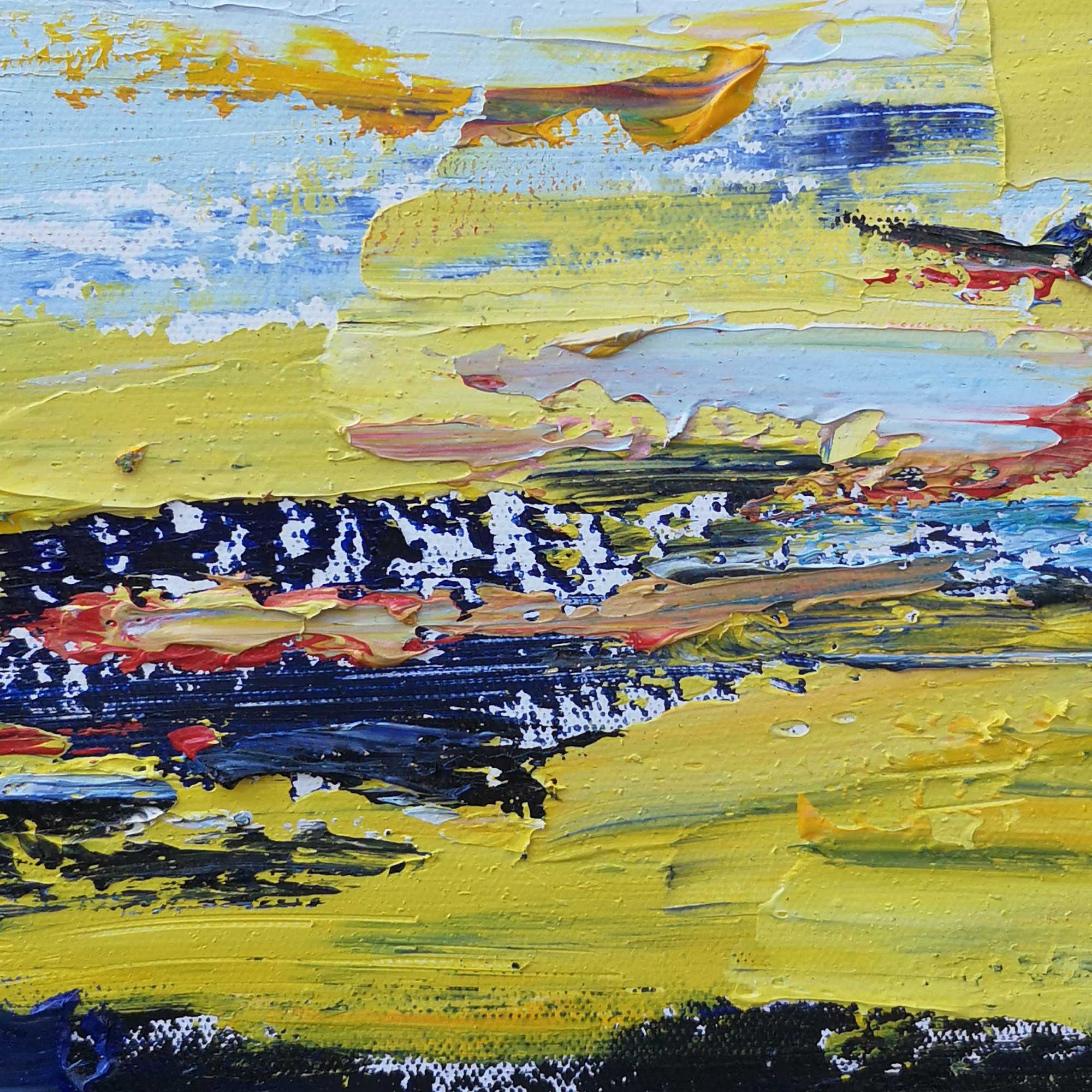 Blue Abstract Landscape Art 48'' X 36'' IS64 - Neutralighting