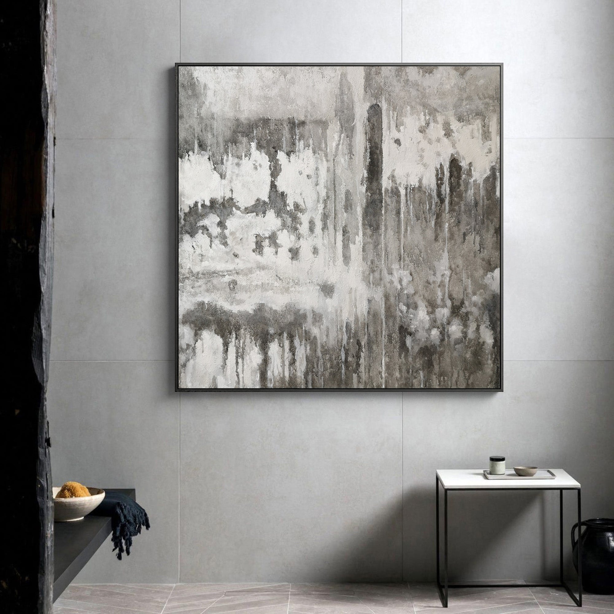 Wall Art Monochrome Woodland Haze