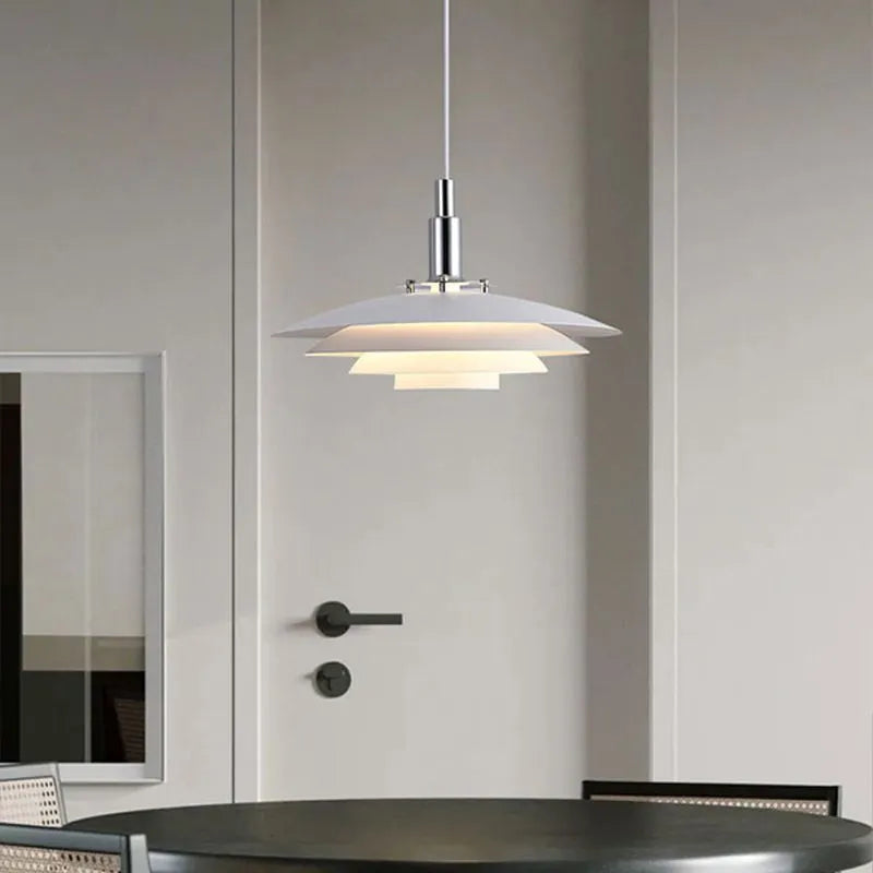 Nylo Contemporary Minimalist Frisbee Shaped Metal Pendant Light - Neutralighting