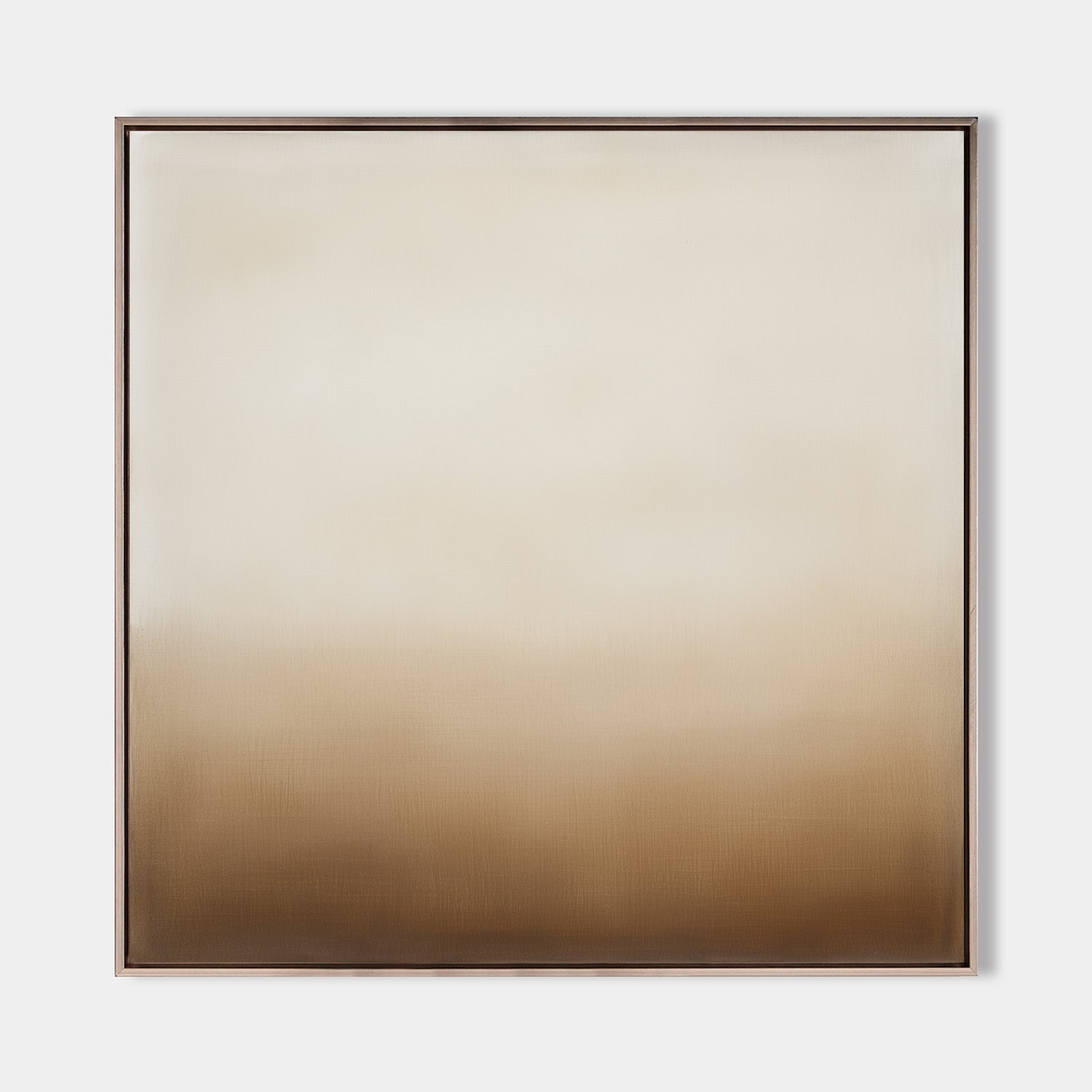 Neutral Taupe Gradient Wash Square Canvas Art