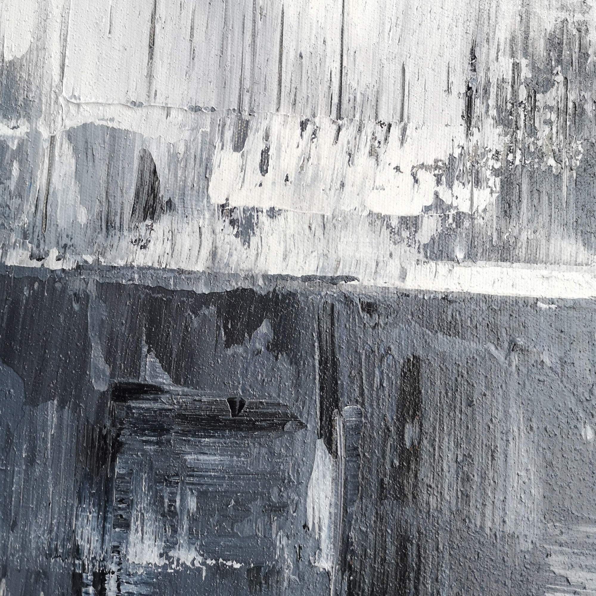 Blue White Abstract Painting