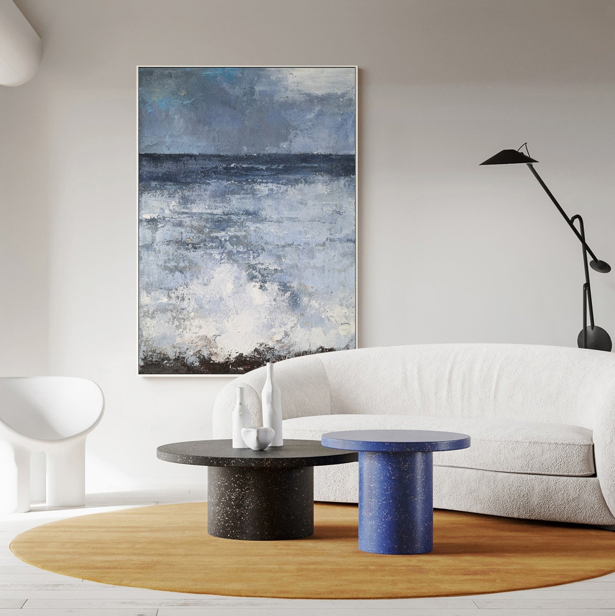 Blue Sea Abstract Painting ABSV05 - Neutralighting