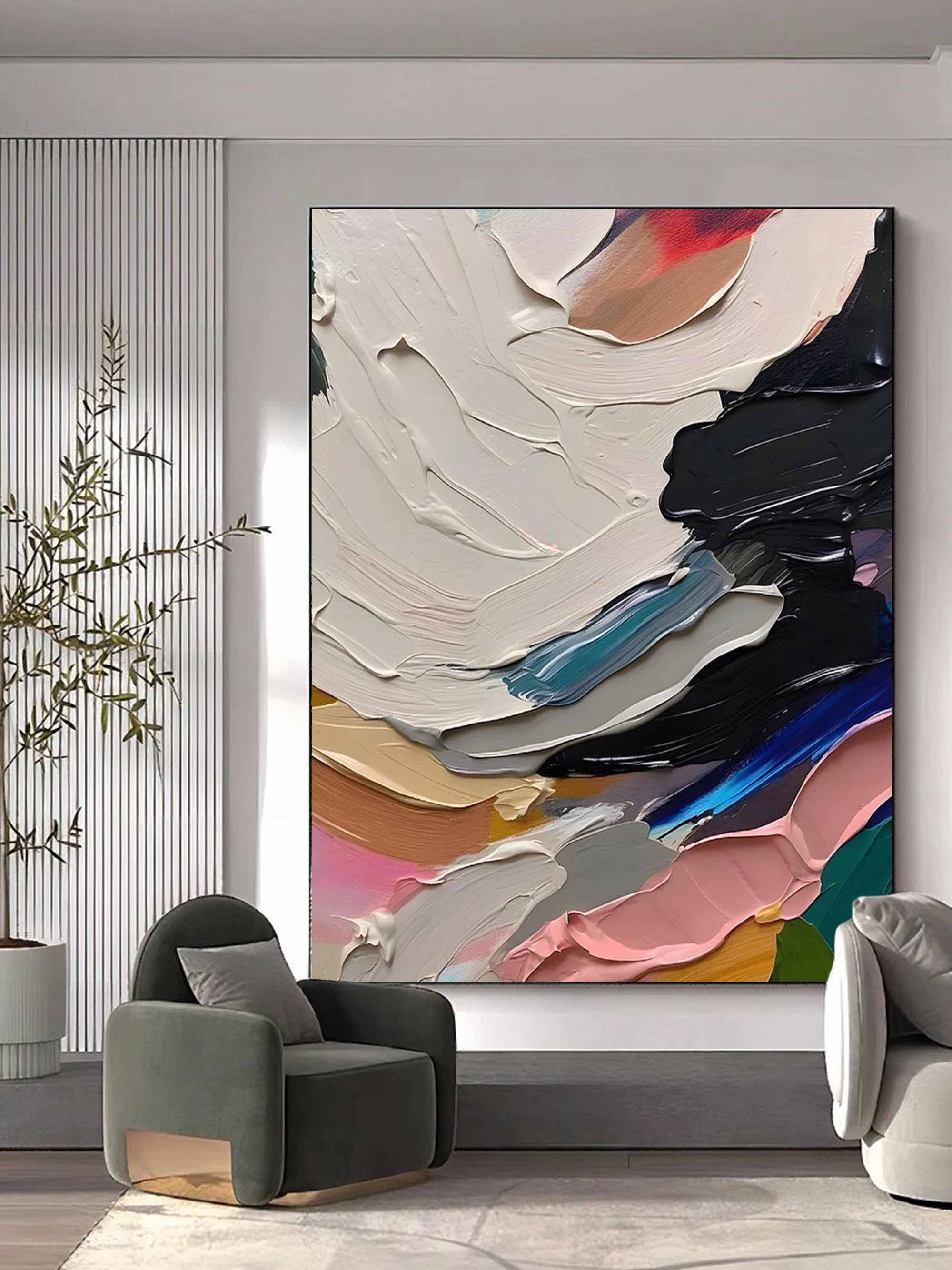 Wall Art Colorful Texture Energetic Modern