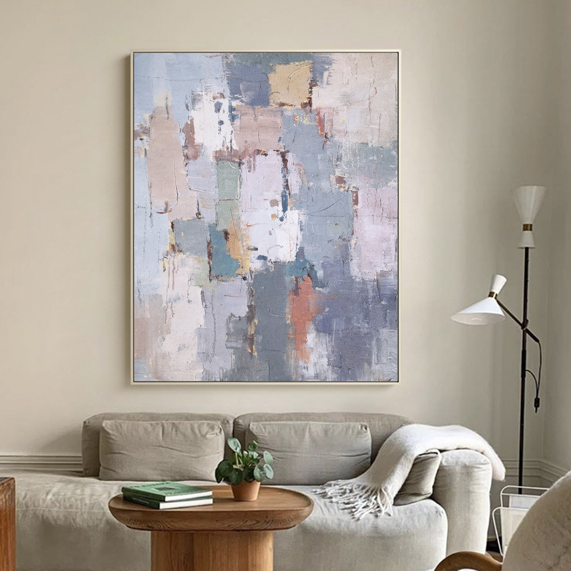 large Abstract Geometric Art ABAV57 - Neutralighting