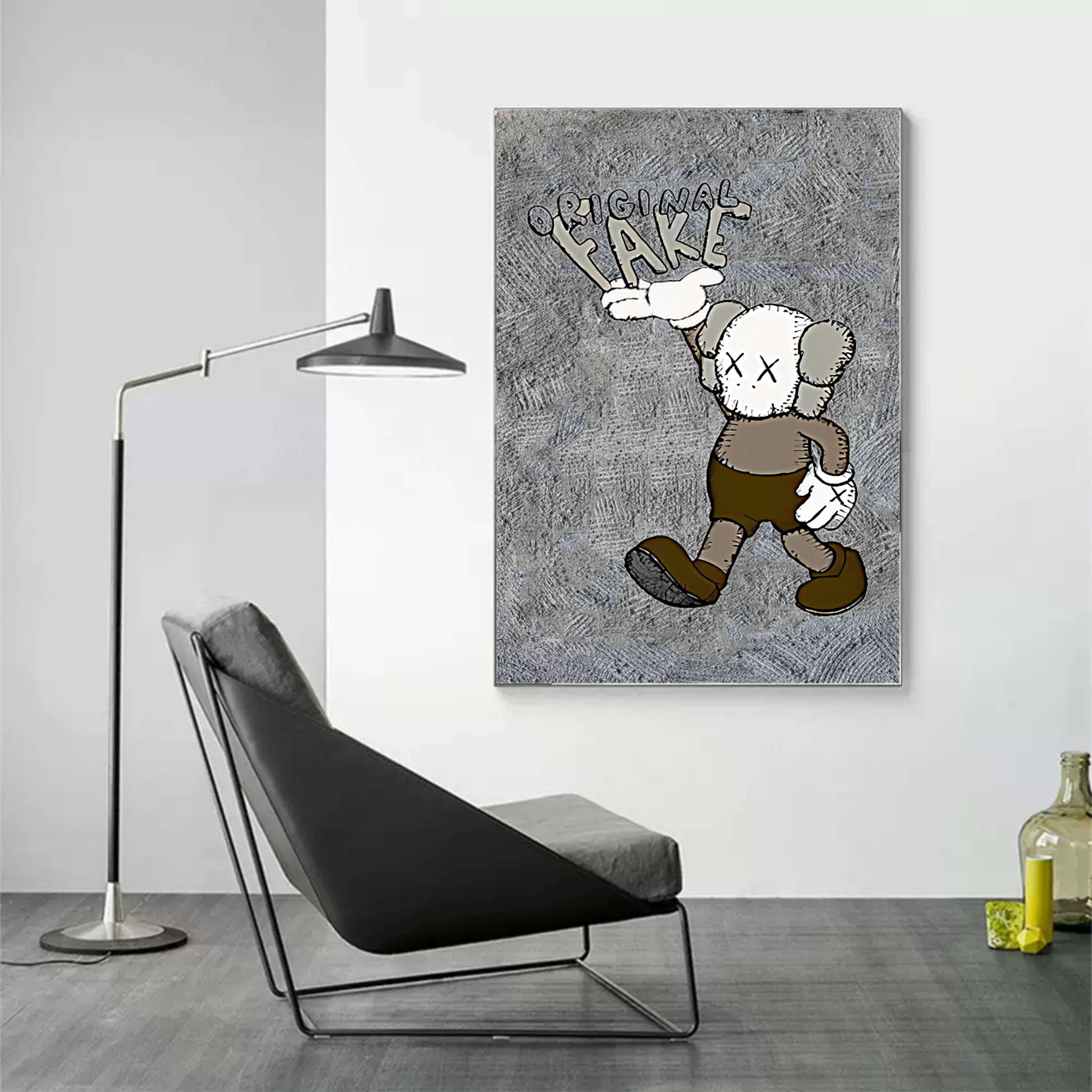 Wall Art KAWS Original Fake Cartoon Graffiti