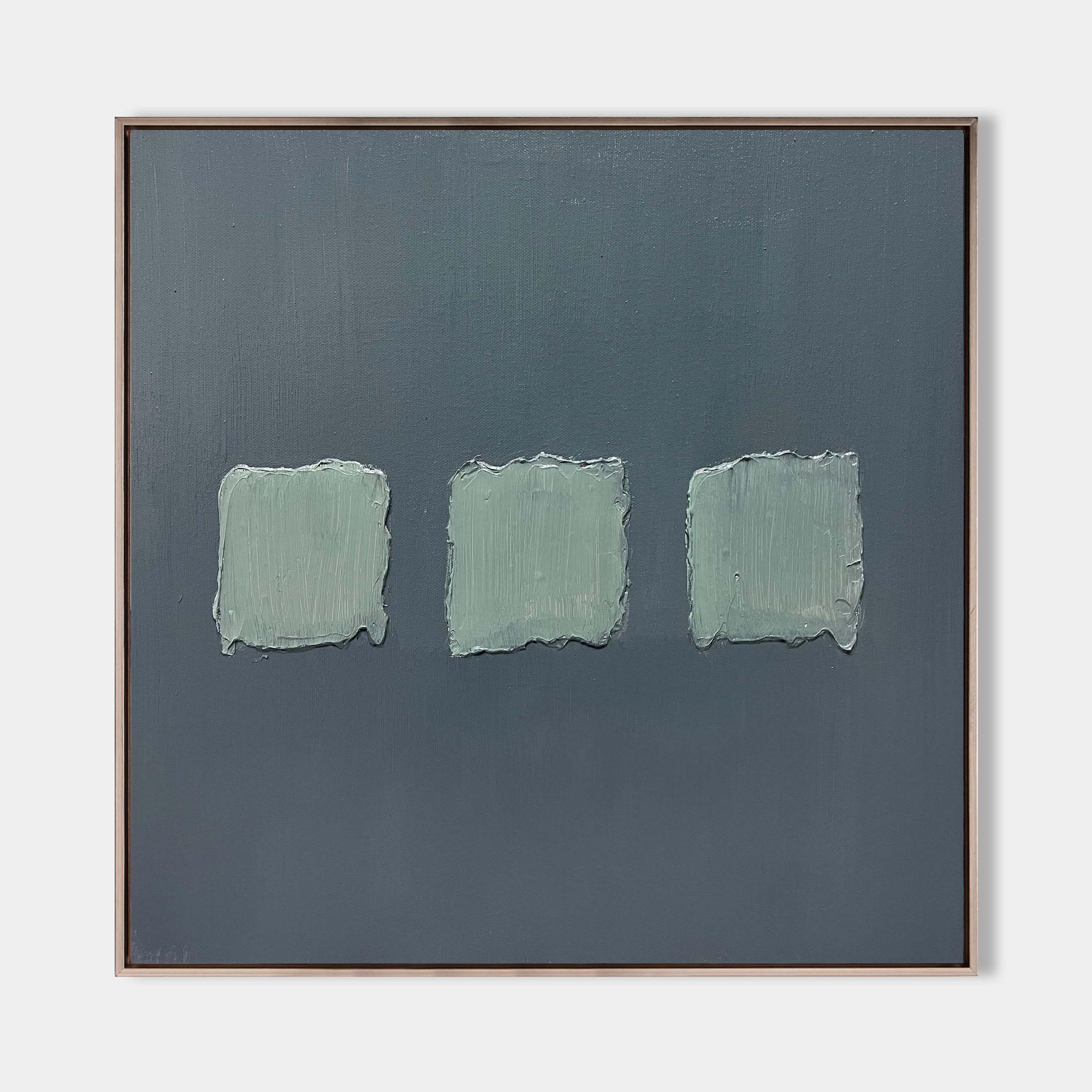 Wall Art Sage Green Textured Squares on Grey Abstract Minimalist Texture Bedroom | Neutralighting