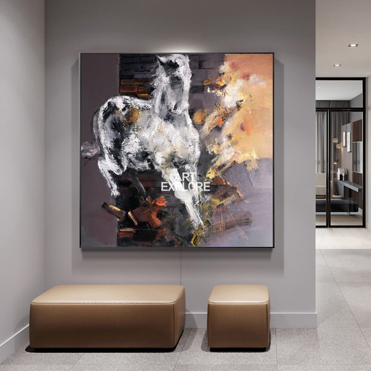 Modern Horse Abstract Painting
