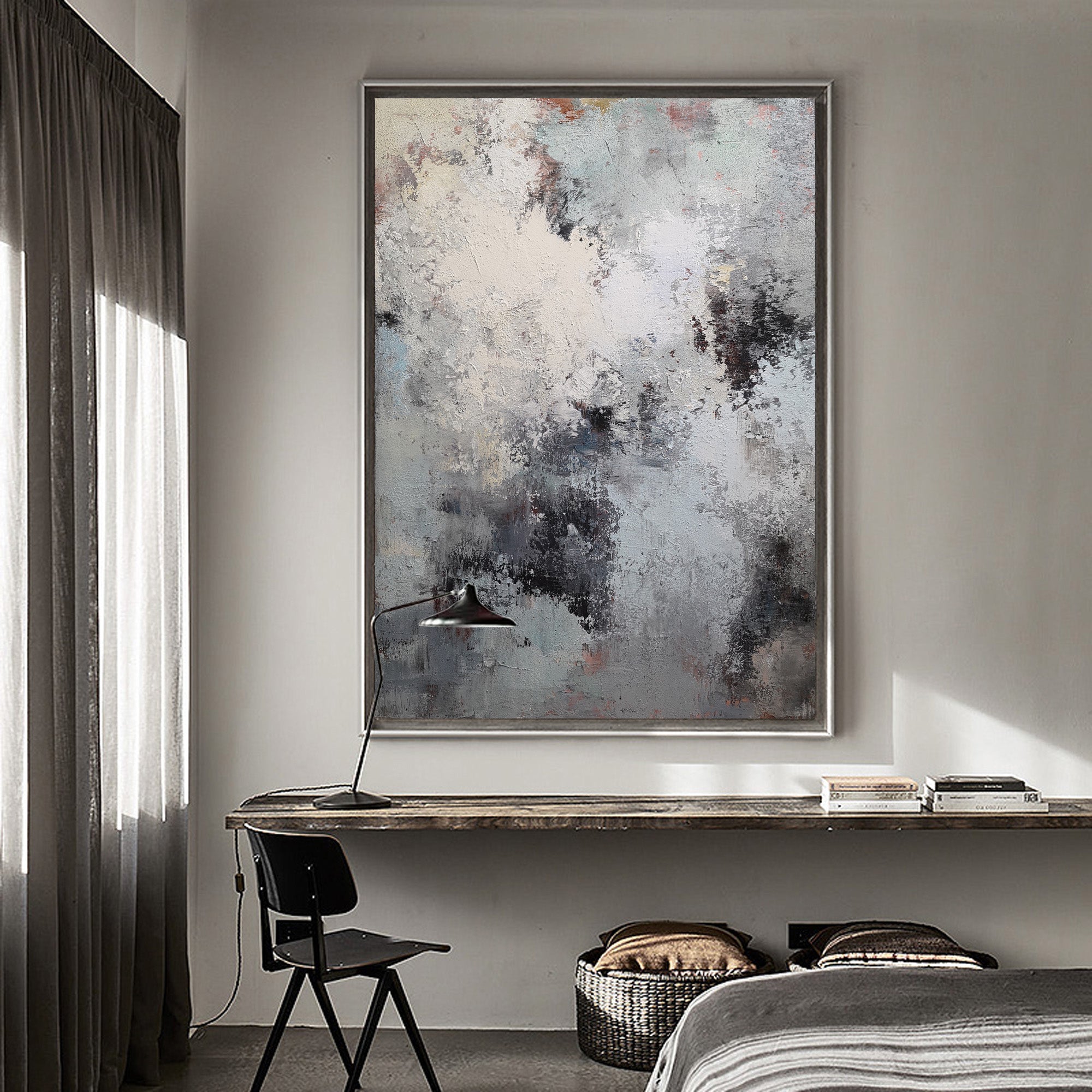 Vertical Abstract Painting 36'' X 48'' IS30 - Neutralighting