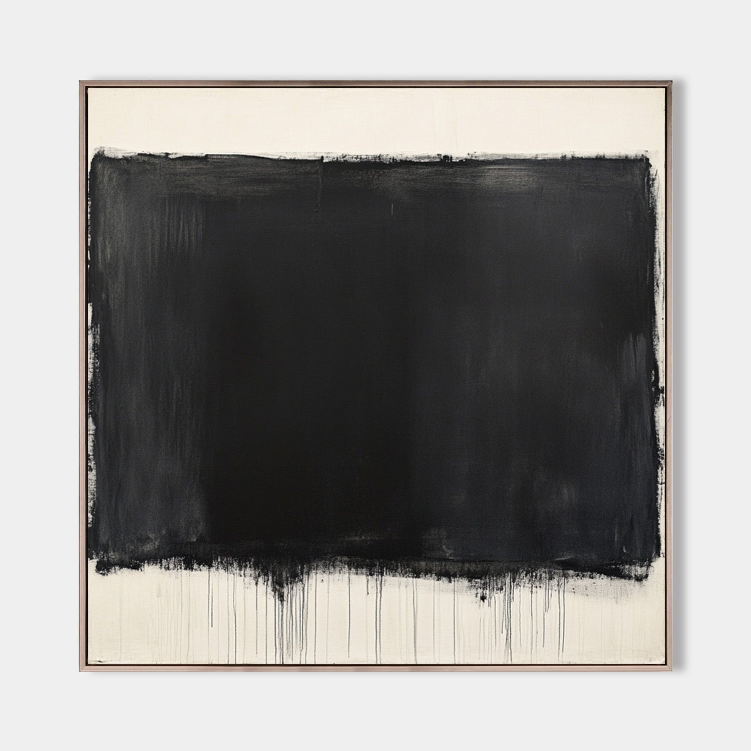Kael Black Color Field Abstract Canvas Art