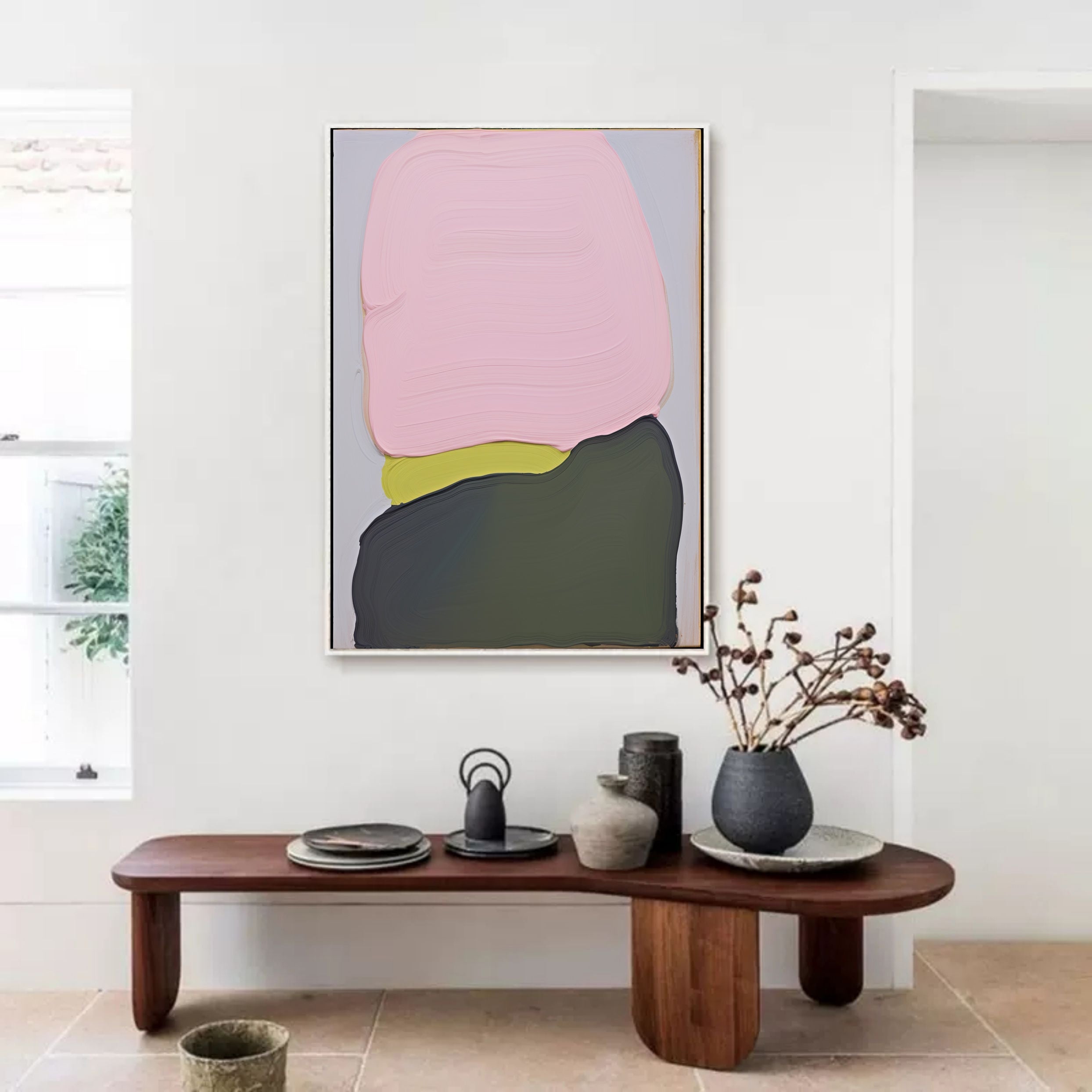 Wall Art Horizontal Strata Subtle Indentations Linear