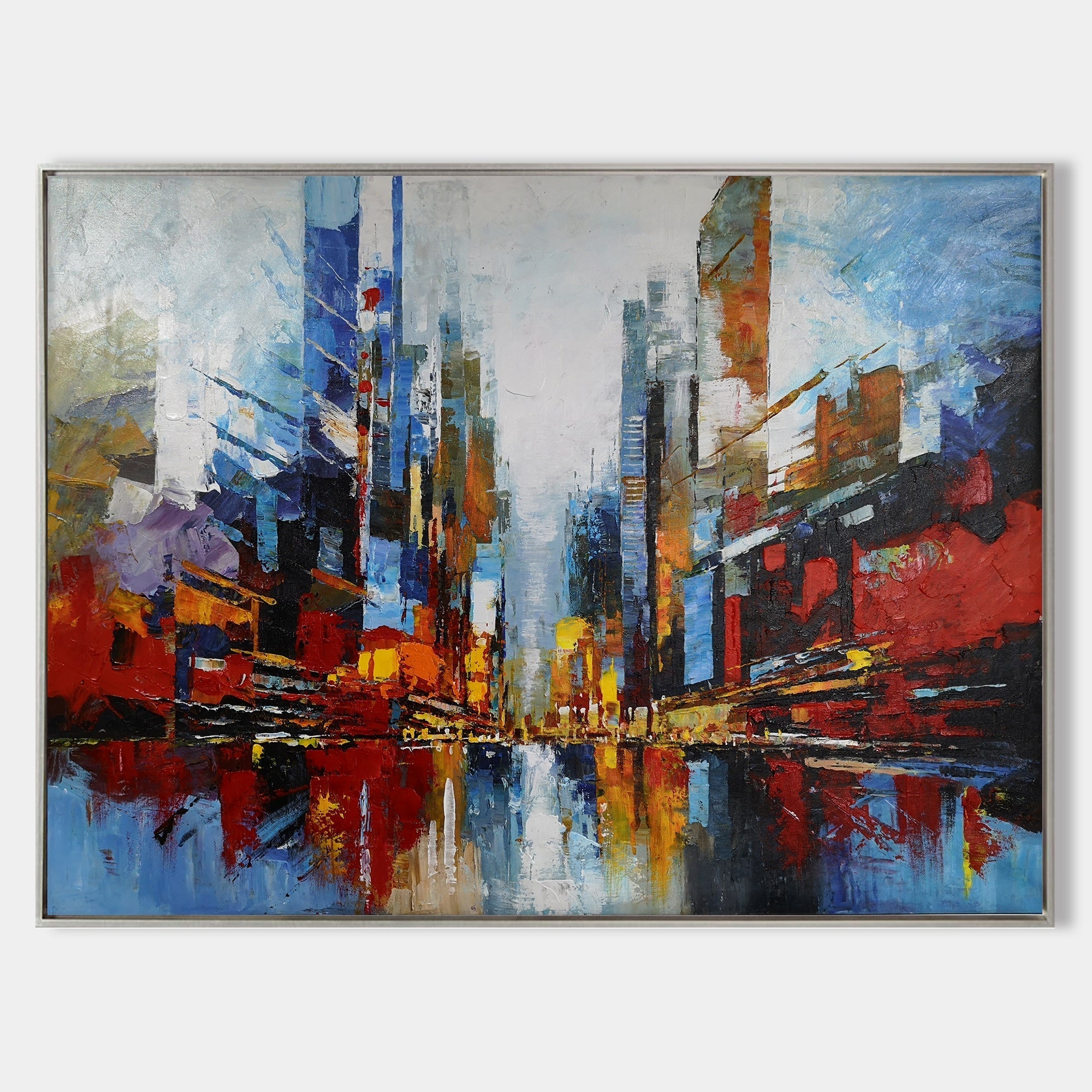 Large Abstract Urban Painting URH06 - Neutralighting