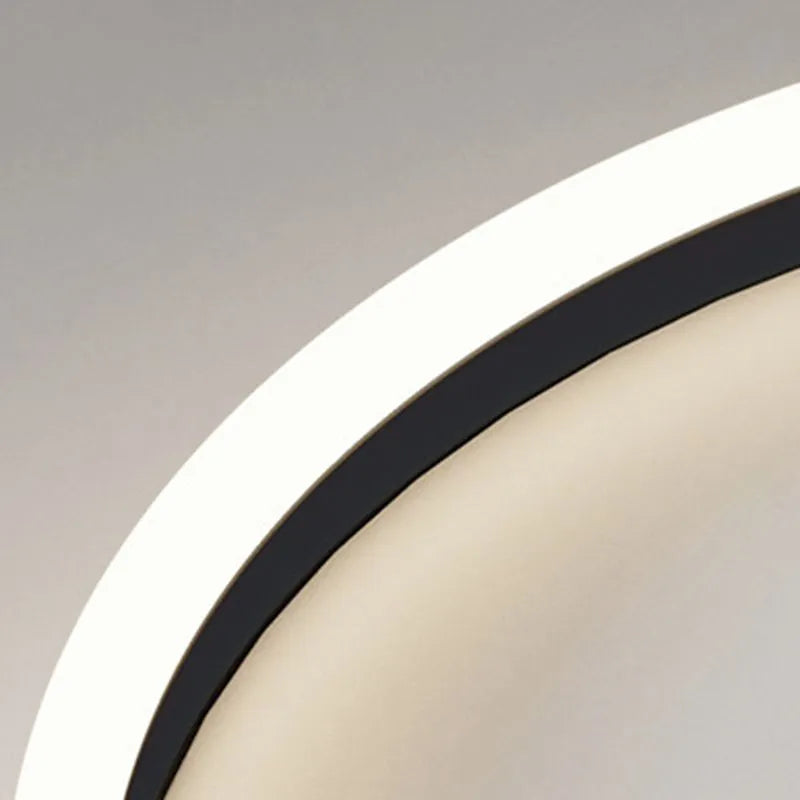Arisha Modern Round Led Metal Flush Mount Ceiling Light, White/Black - Neutralighting