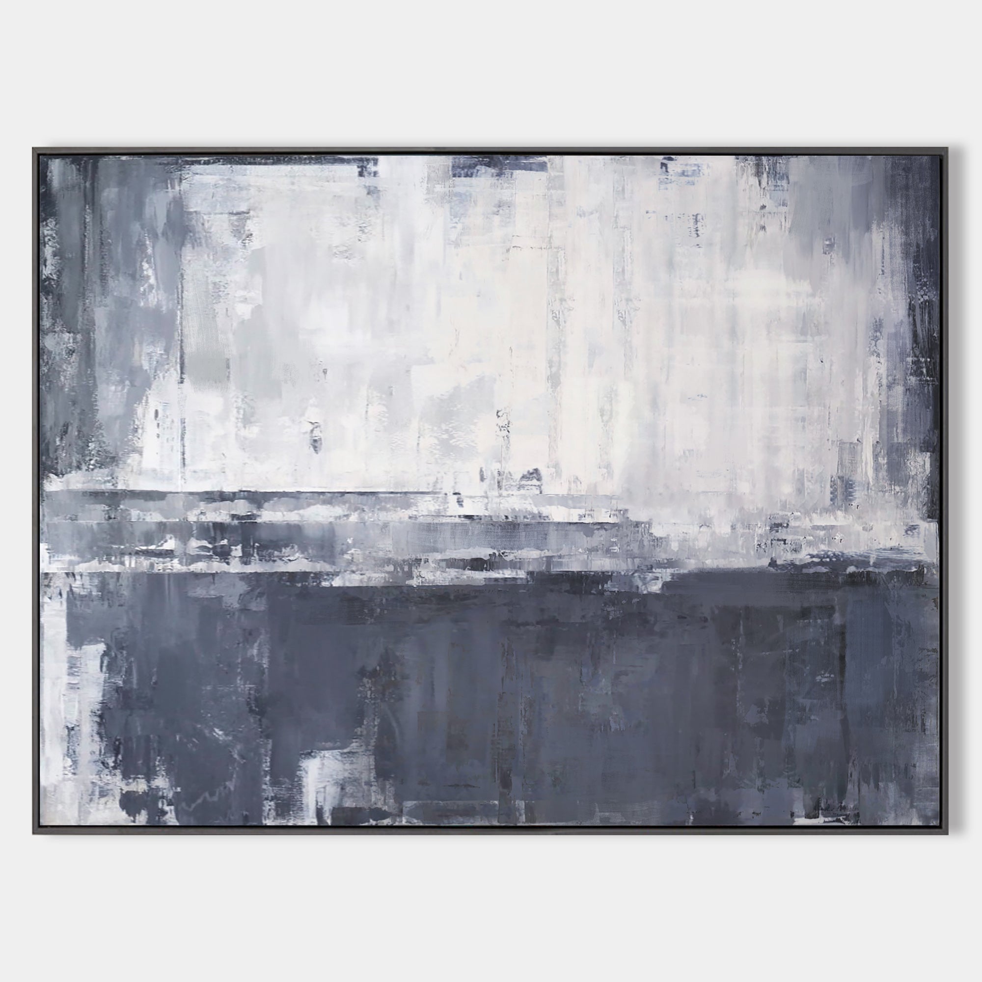 Grey And White Abstract Art ABSH16 - Neutralighting
