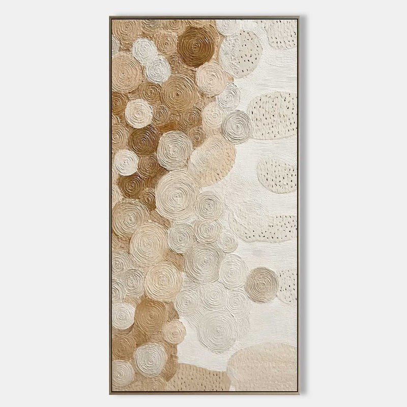 Beige Brown Organic Abstract Painting