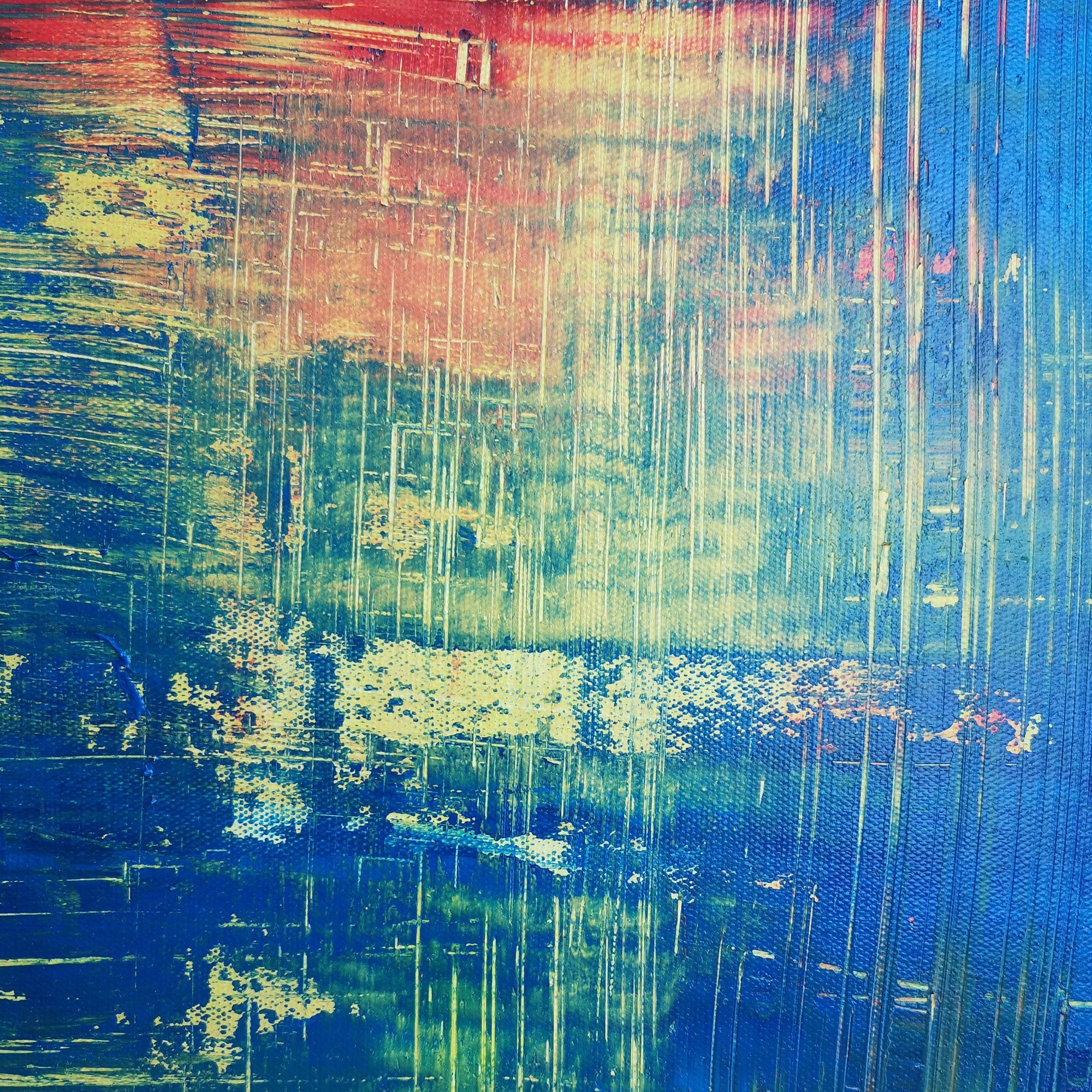 Blue Yellow Abstract Art