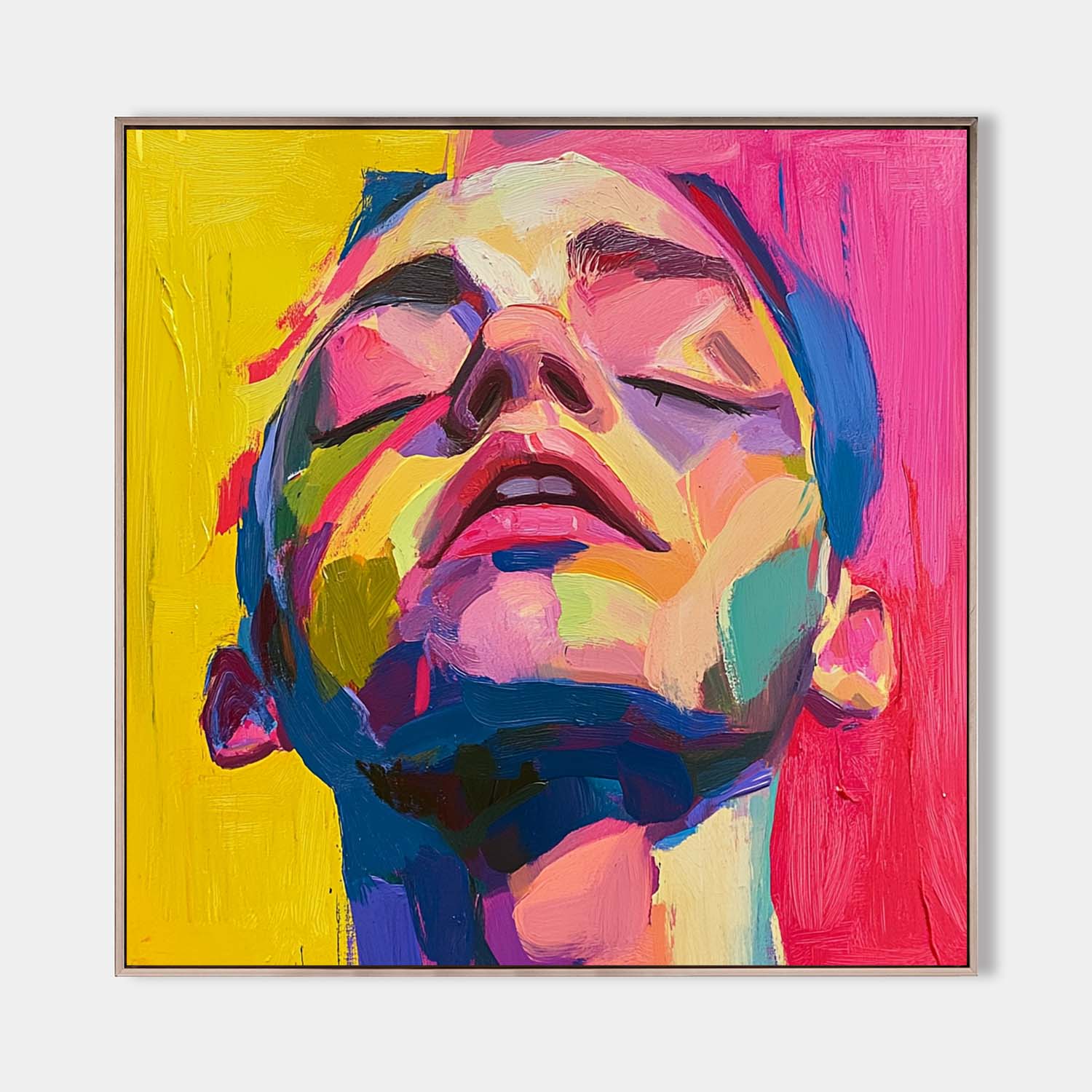 Vibrant Uptilted Portrait Canvas Wall Art