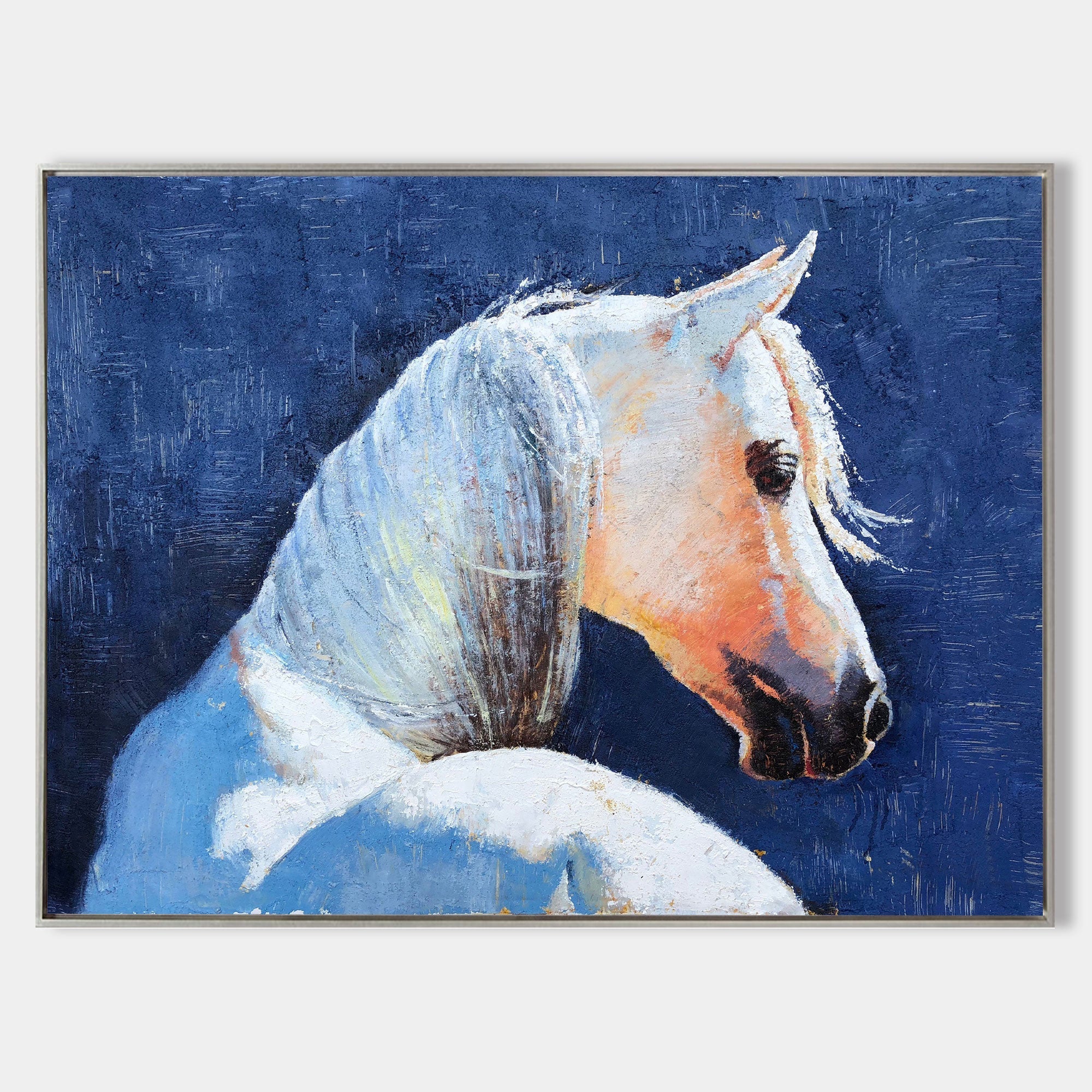 White Horse Abstract Art ANH09 - Neutralighting