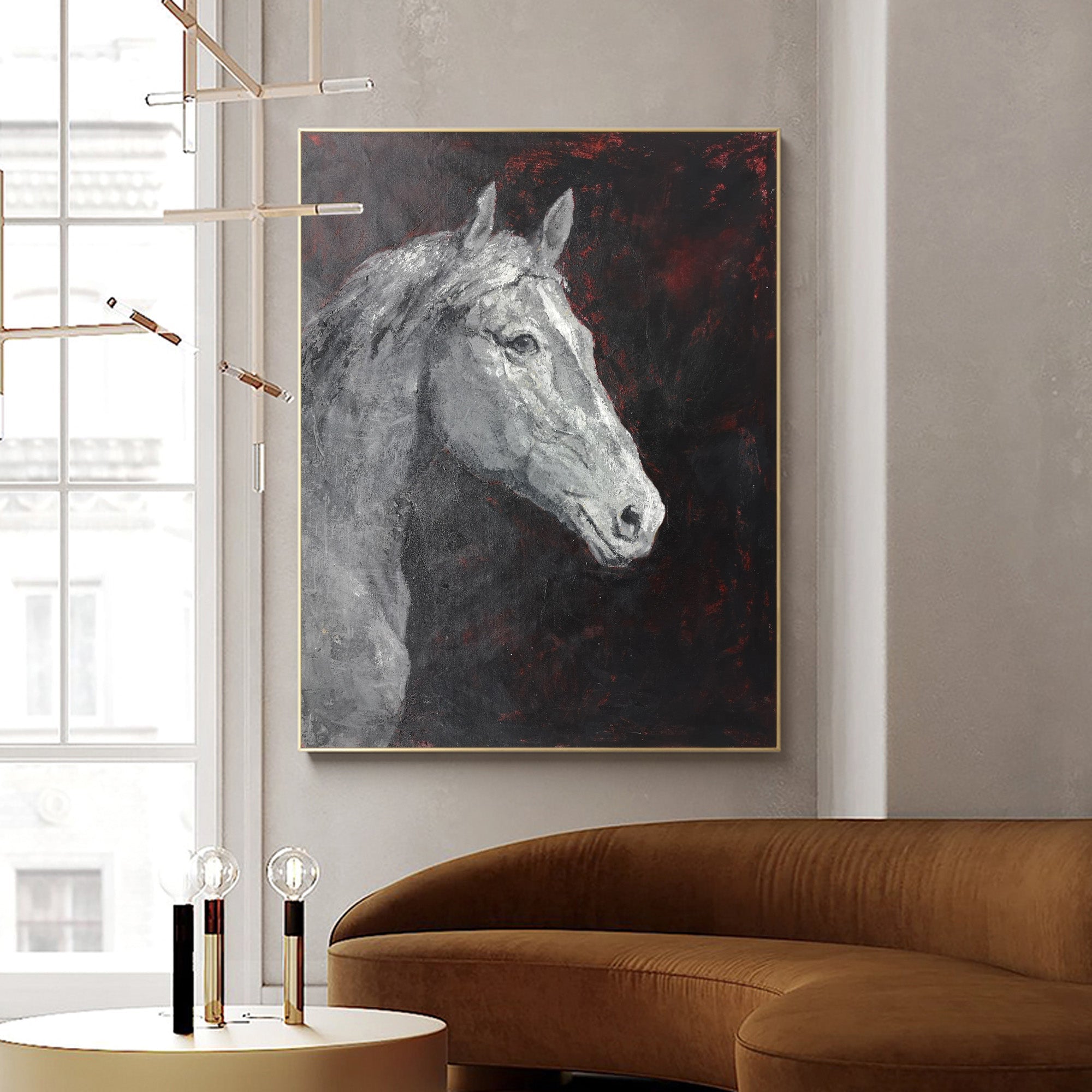 Modern Horse Portrait Art ANH28 - Neutralighting